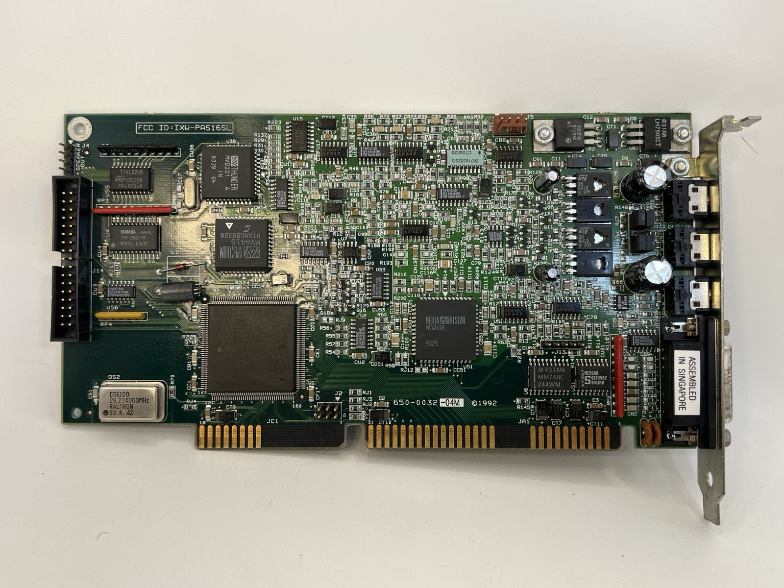 Media Vision Pro AudioSpectrum PAS16SL ISA Sound Card OPL3 Tested Working Rare
