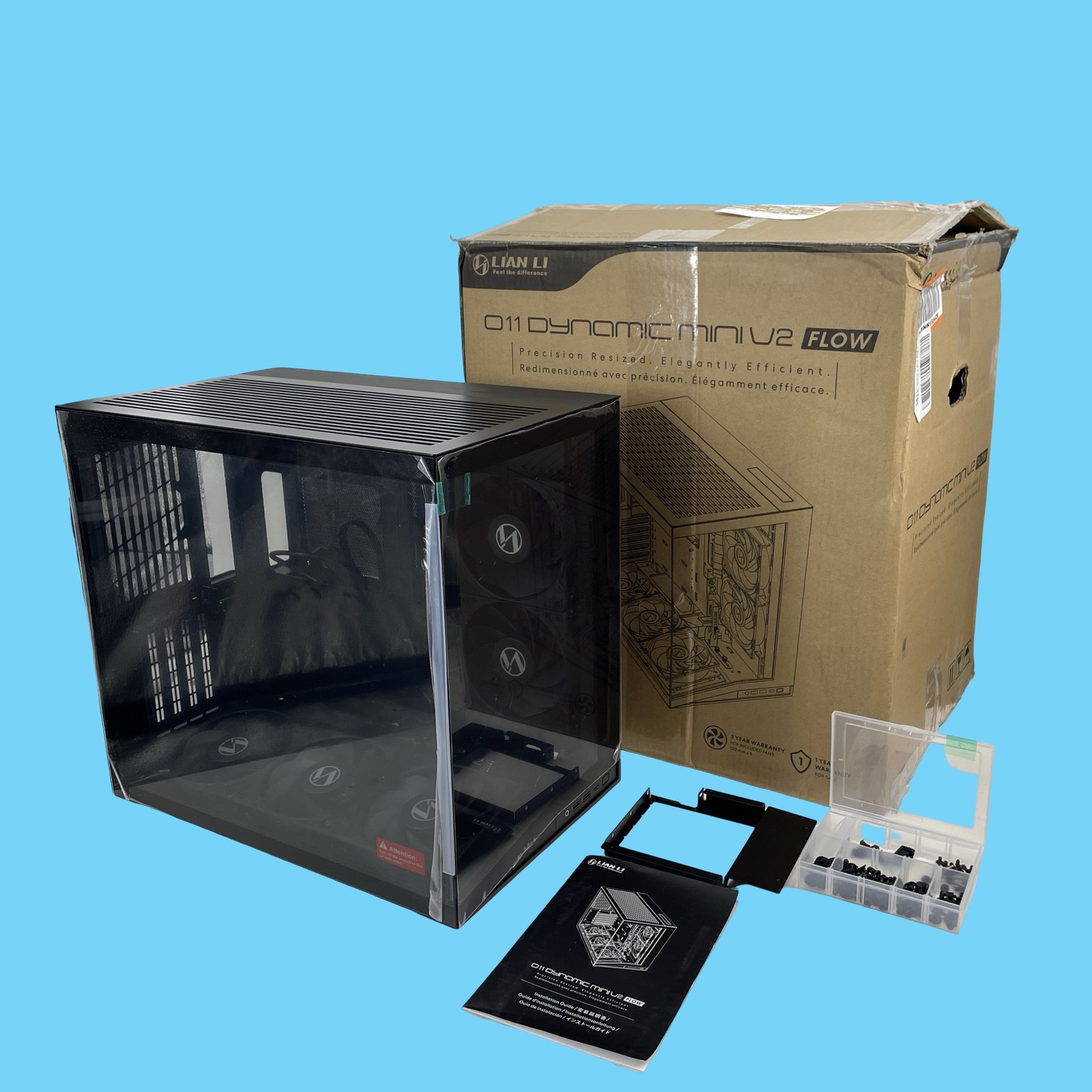 Lian Li O11 Dynamic Mini V2 Flow Mini ATX PC Case Tempered Glass - Black #NO9851
