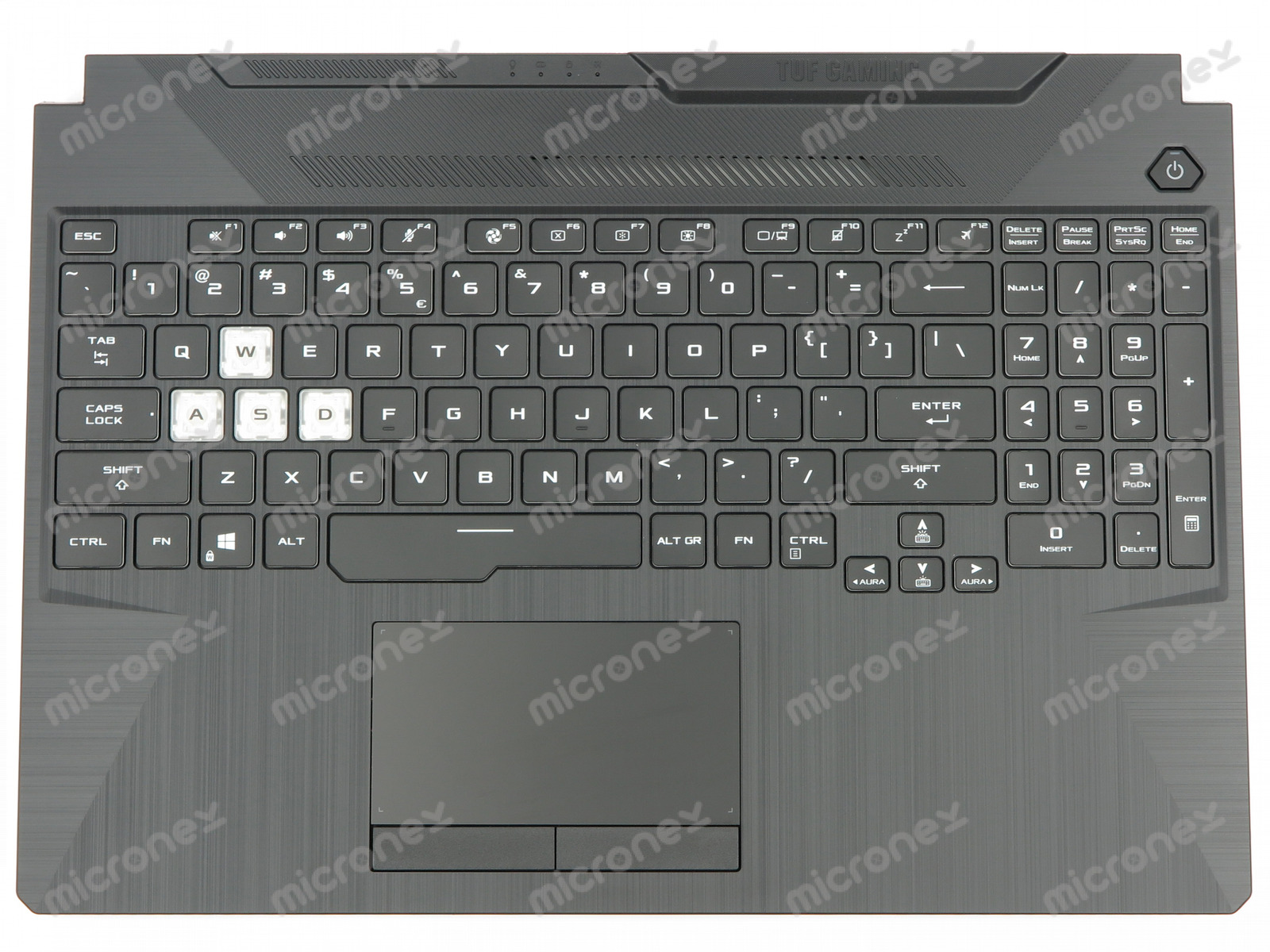 FOR Asus TUF Gaming A16 FA506IV Palmrest Keyboard LED RGB US-International