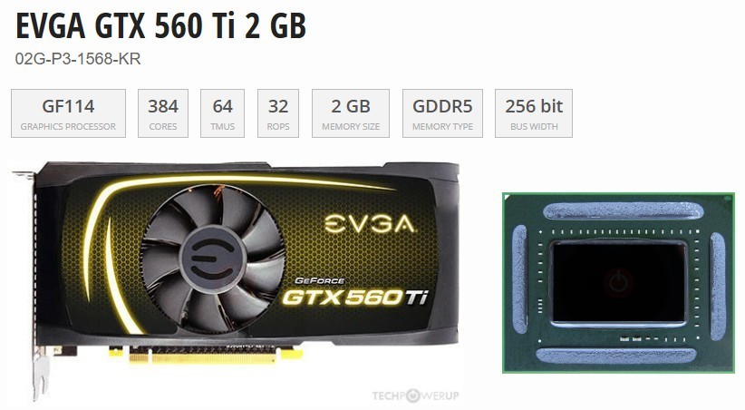EVGA Nvidia GTX 560 Ti 2GB GDDR5 Graphics Card ✅miniHDMI 2x DVI✅