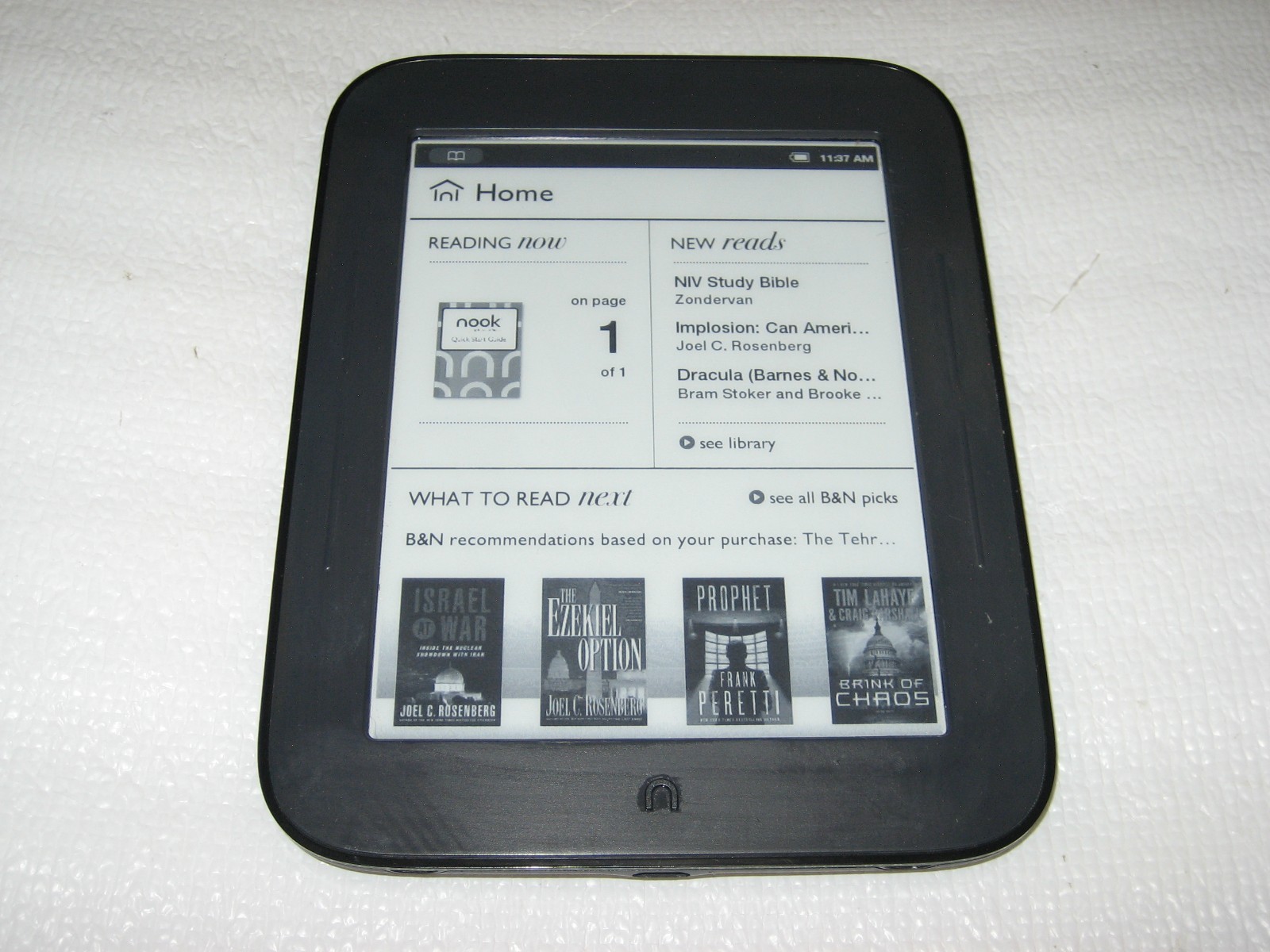 Barnes & Noble NOOK Simple Touch E-Reader Wi-Fi, 2GB, 6" - BNRV300 oo