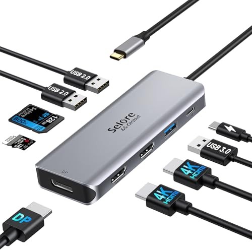GLOBAL USB C DOCKING STATION DUAL MONITOR 9 IN 1 TRIPLE SEUC0304 - SELORE&S