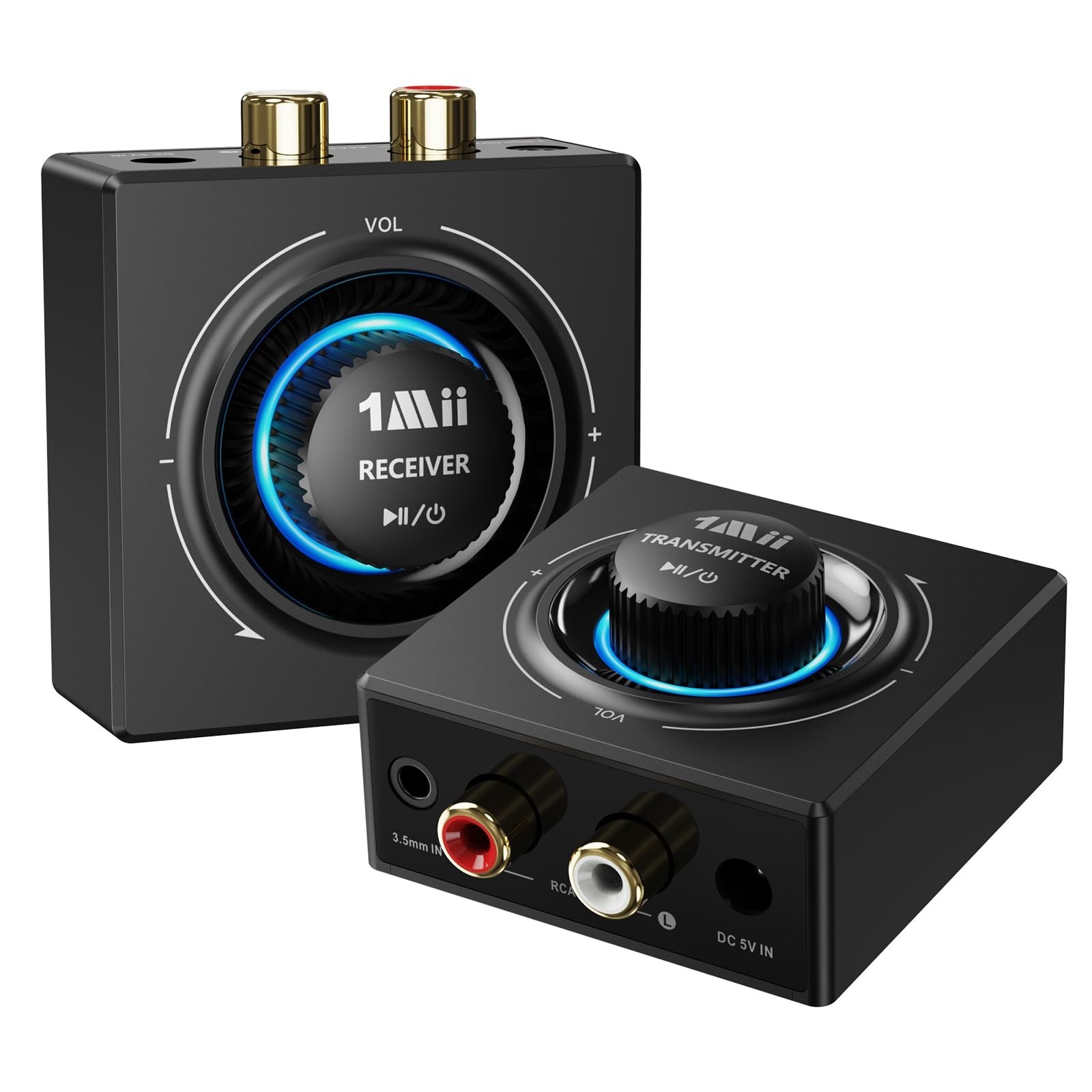 1Mii 2.4GHz Wireless RCA Audio Transmitter Receiver 1 TX 1 RX for TV