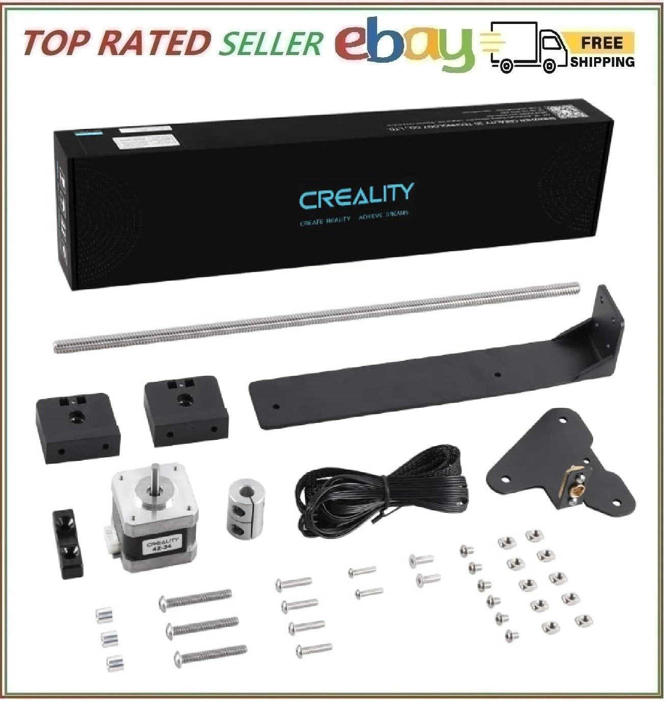 Creality 3D Official Printer Ender 3 Dual Z-axis Upgrade Kit with Lead Screw,...
