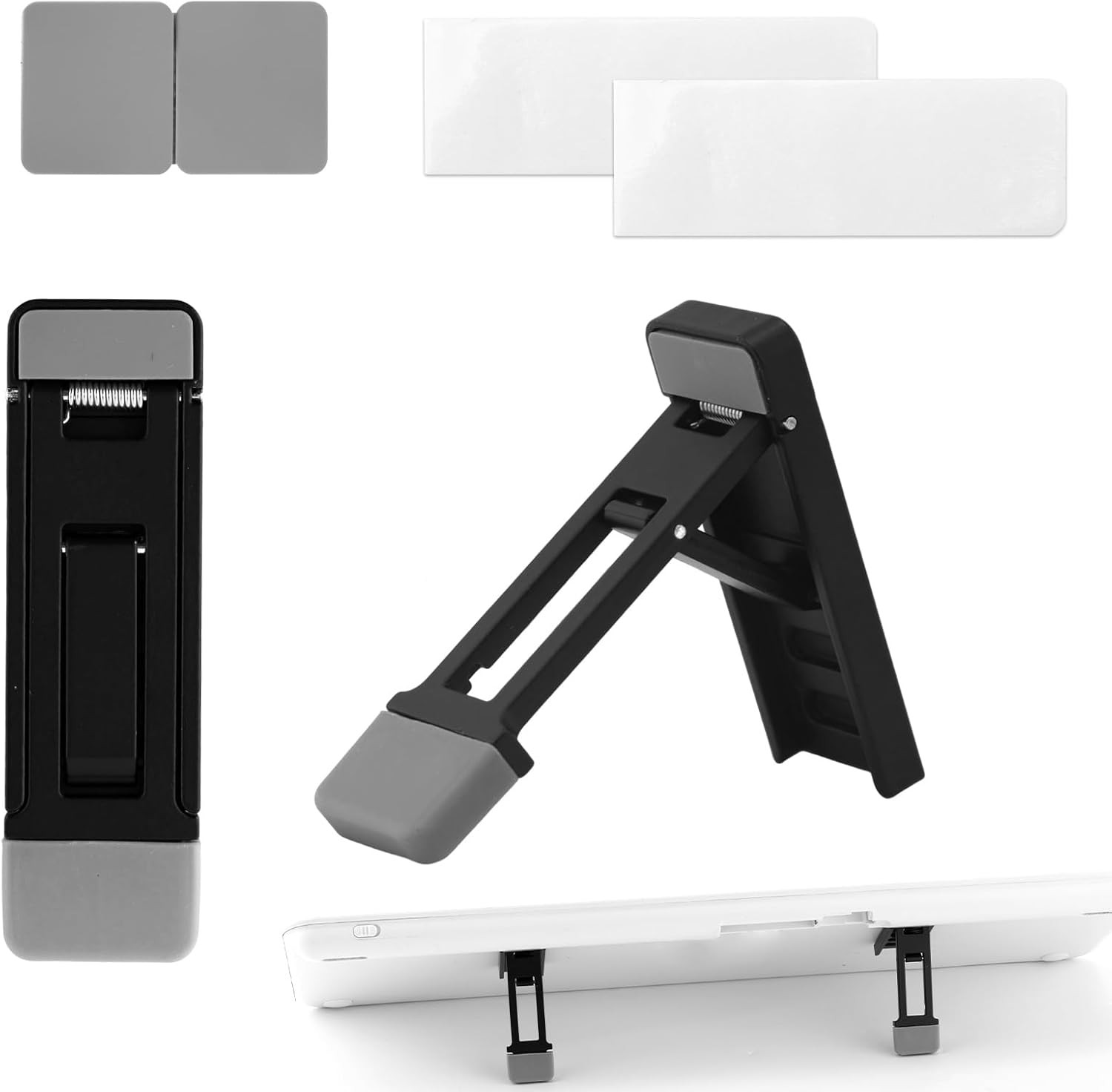 2pcs Foldable Keyboard Riser Stand for Desk, Adjustable Tilt & Portable Mini ...
