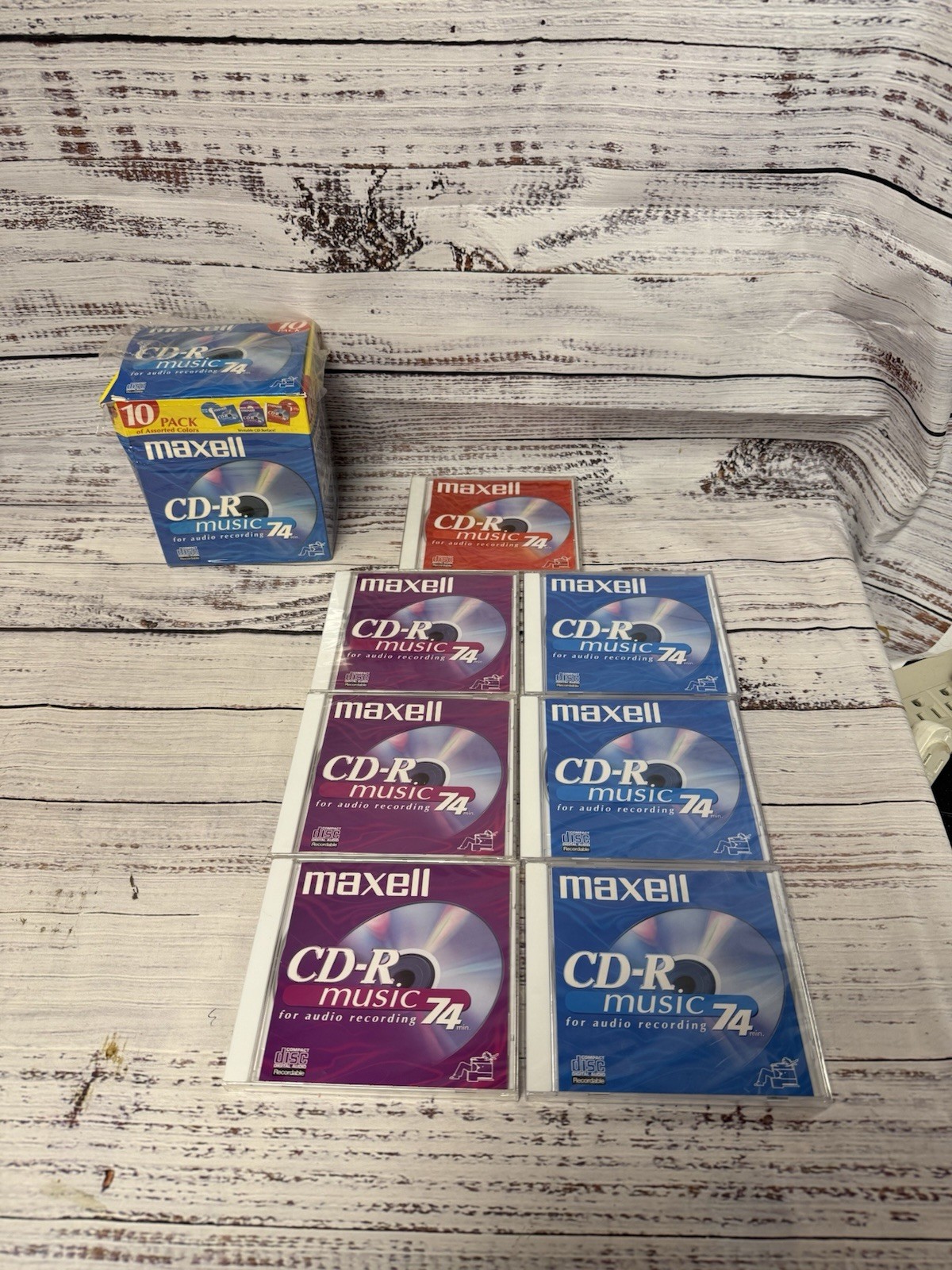 Lot of 7 Maxell CD-R Music CDs 74min with Standard Jewel Cases New and Sealed