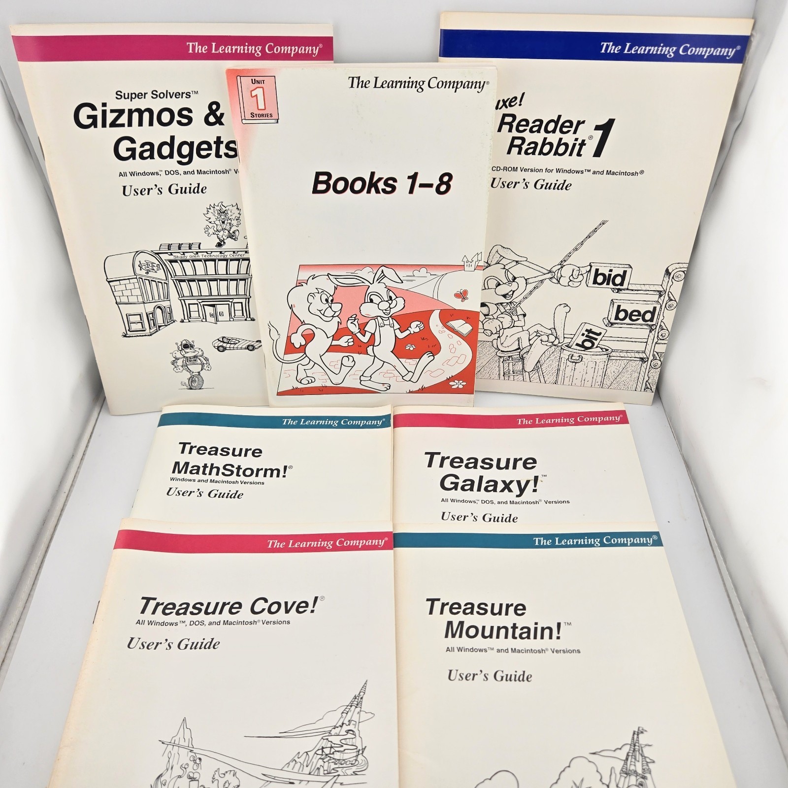 The Learning Company Manuals Lot of 7 Vtg 1990s User's Guide Only NO CDs