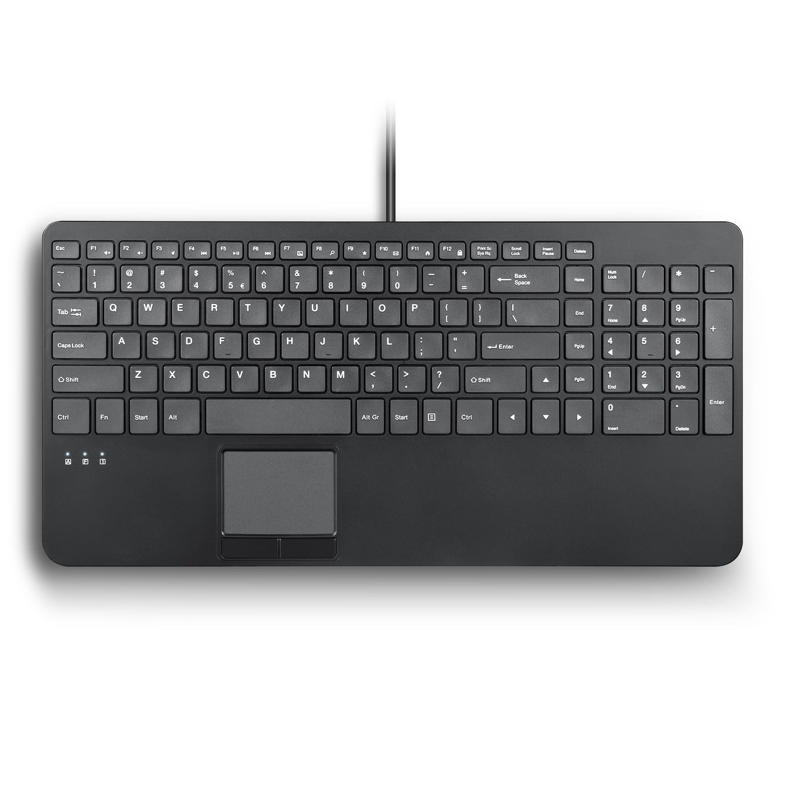 Perixx PERIBOARD-534 US, Wired Compact USB Keyboard with Touchpad - X Type
