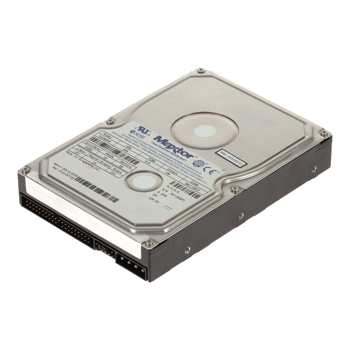 HARD DRIVE MAXTOR DiamondMax Plus 40 52049H4 20.4GB 7.2K 2MB ATA 3.5''