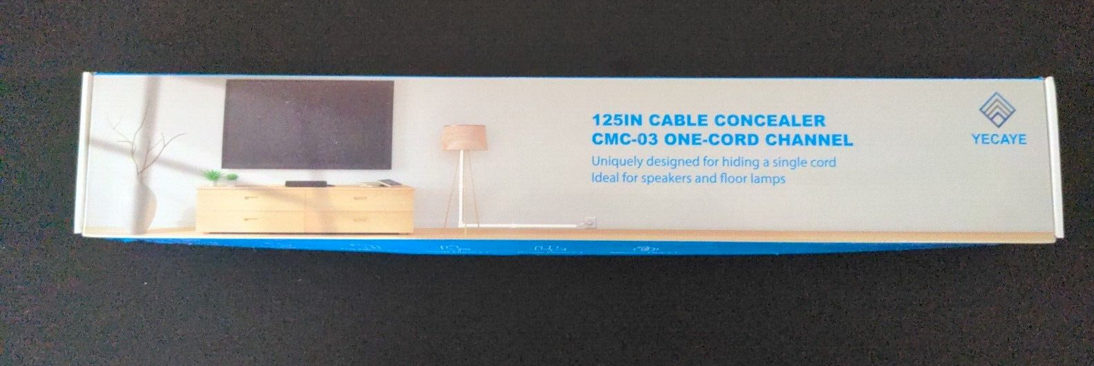 125in Cord Hider Yecaye One-Cord Channel Cable Concealer - Open Box