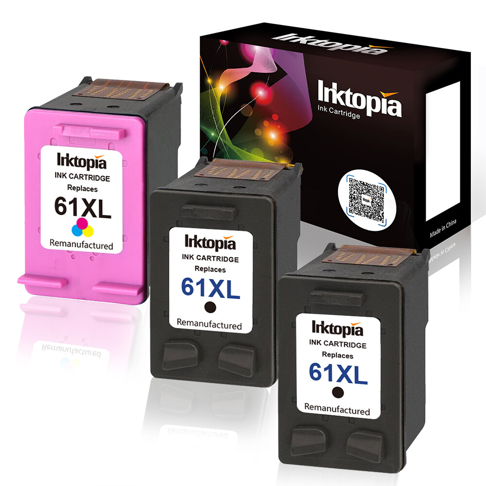 61XL Combo Pack Ink Cartridges for HP Deskjet 1055 2542 2544 3510 3514 3516 ,