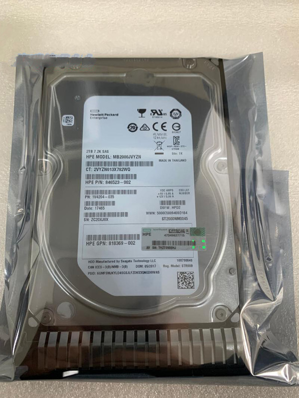 FOR HPE 819078-001 818365-B21 2TB 12G SAS 7.2K RPM LFF 3.5'' Hard Drives HDD