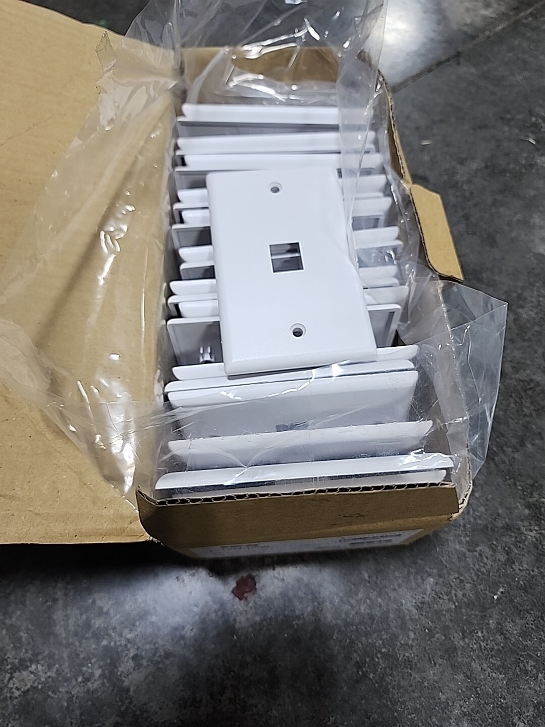  25 PACK RJ45 Face Plate Wall Socket Cat6 Cat5e Ethernet Single Gang 1 Port 