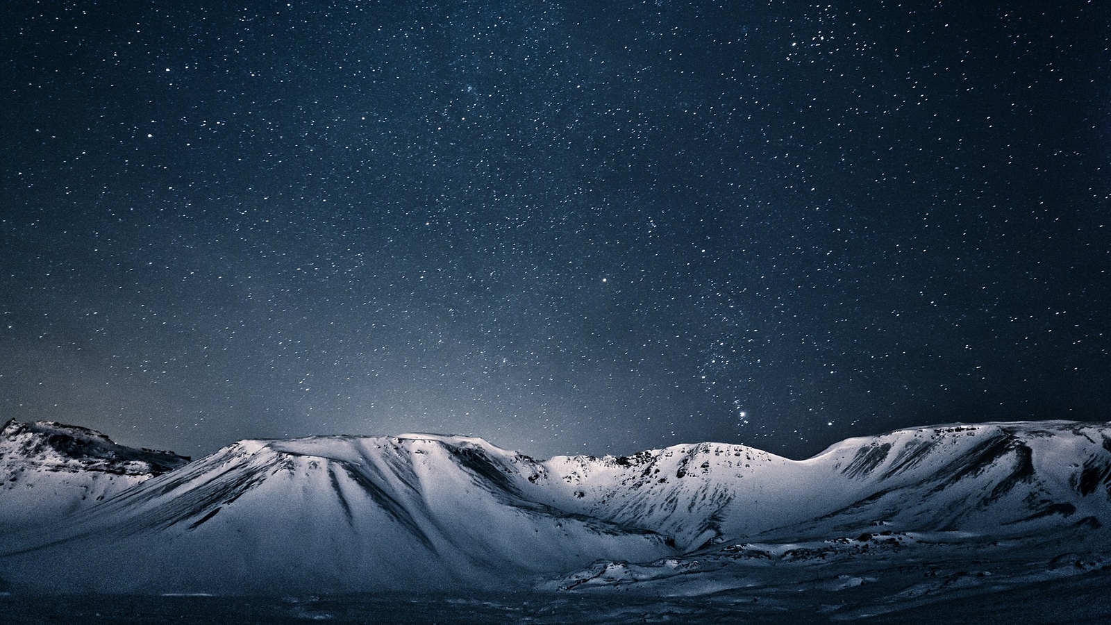 Landscape mountains night nature stars galaxy Custom Gaming Mat Desk