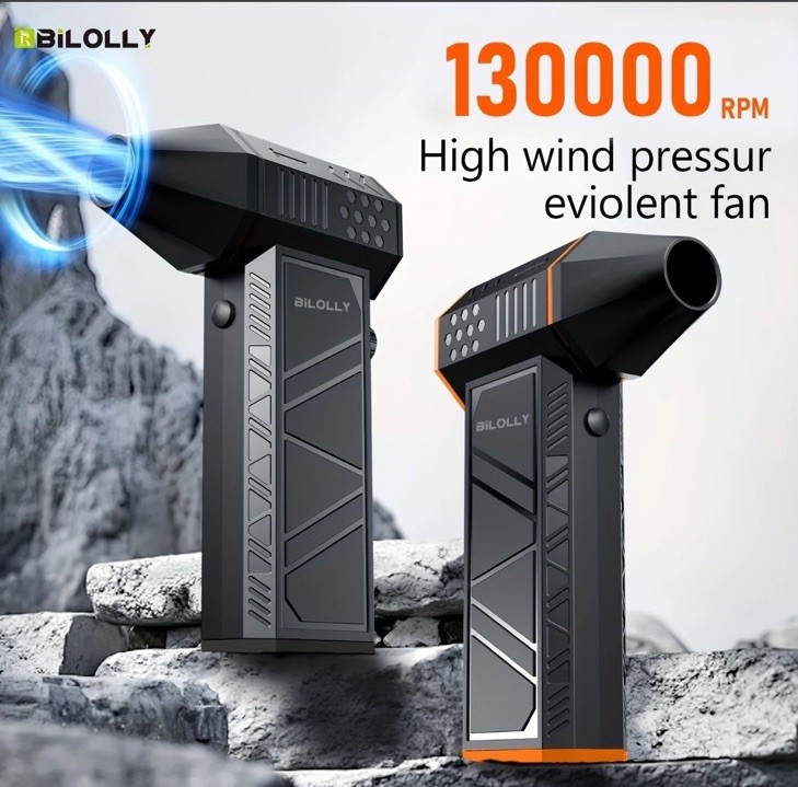 BILOLLY X6 Electric Air Duster Mini Blower Turbo Fan for PC, Car and Keyboard