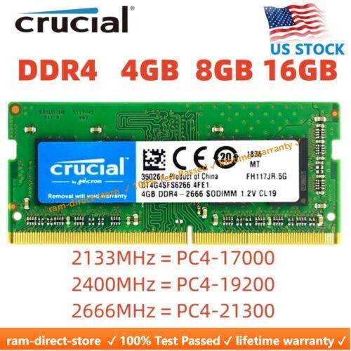 Crucial DDR4 4GB 8GB 16GB 3200 2400 2666 memory SO-DIMM Laptop RAM Notebook RAM