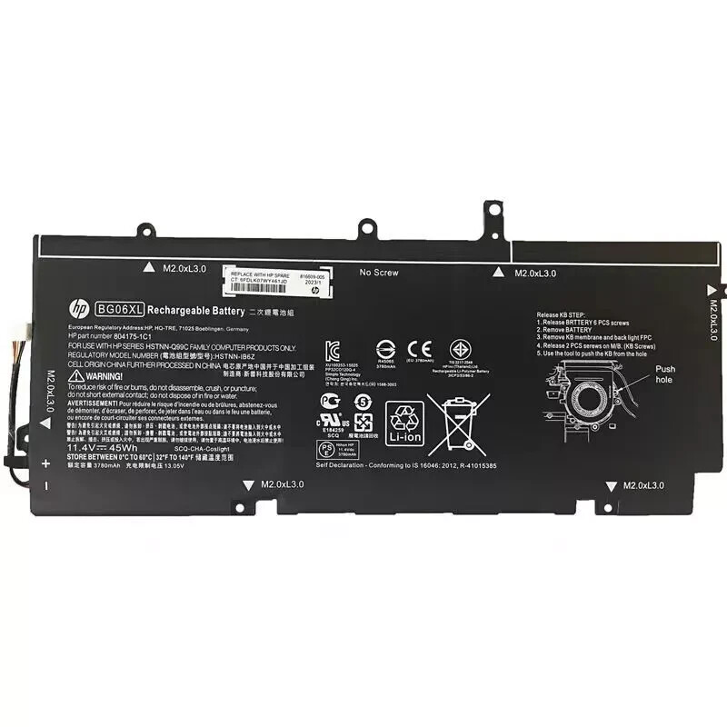 Genuine 45Wh BG06XL Battery for HP EliteBook Folio 1040 G3 805096-001 804175-1C1
