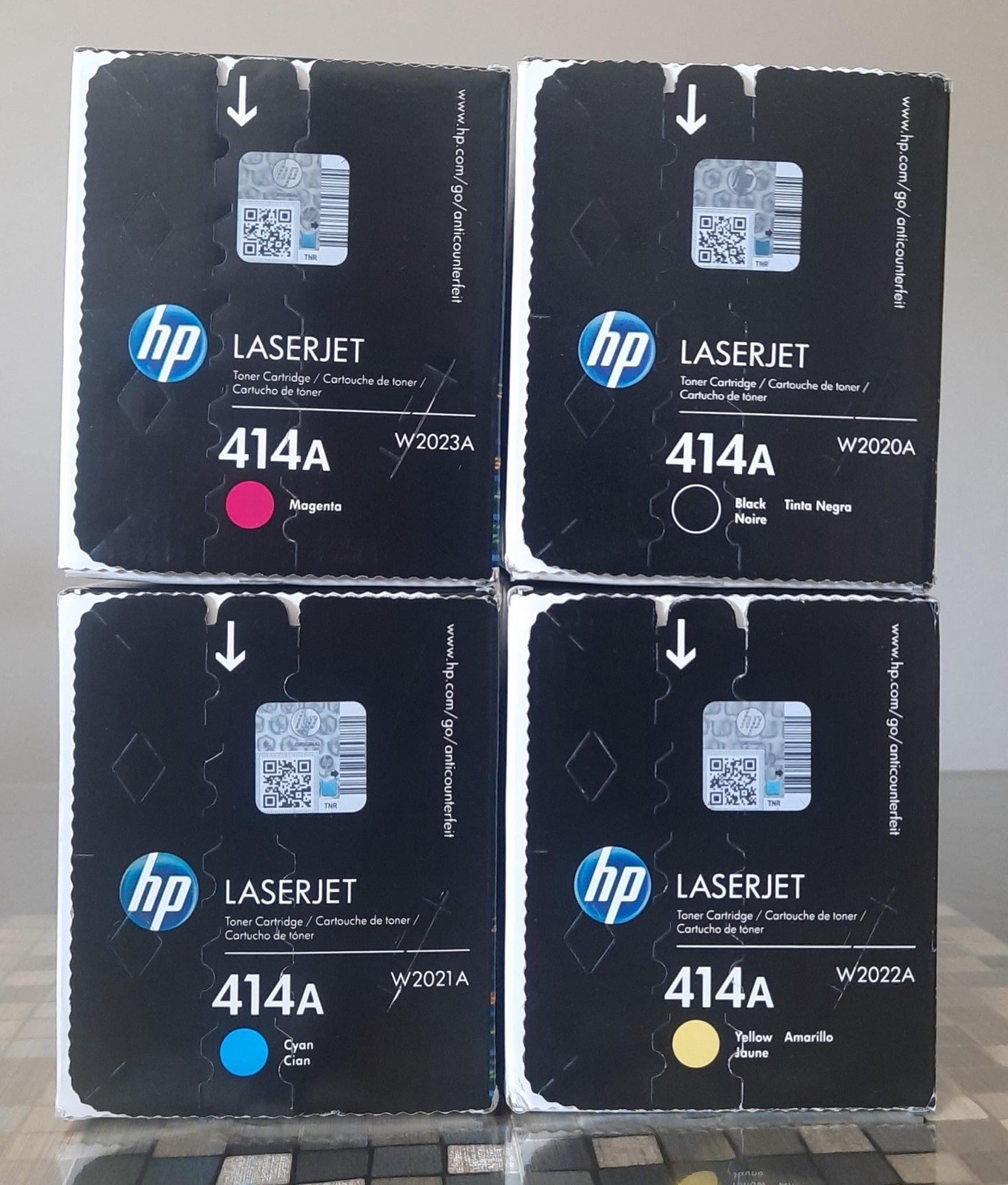 Genuine Recently Made HP 414A LaserJet Toner Set W2020A W2021A W2022A W2023A OEM