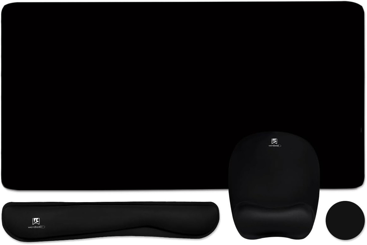 Keyboard Wrist Rest Large Mouse Pad Wrist Support for Computer, 4 in 1 Memory Fo