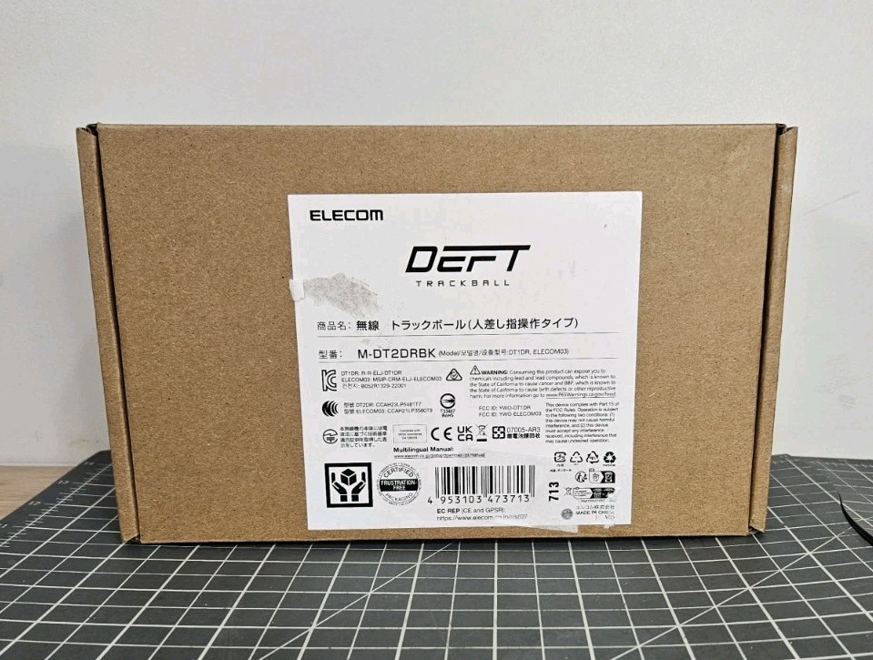 Elecom Deft Wireless Trackball Mouse M-DT2DRBK DT1DR Black