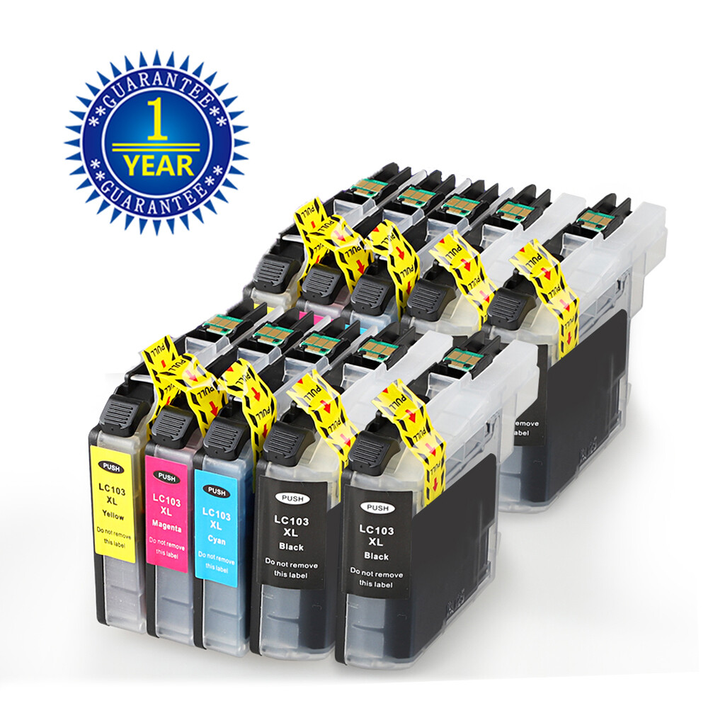 10PK LC103 XL Ink Cartridge For Brother MFC-J470DW J475DW J870DW 875DW DCP-J152W