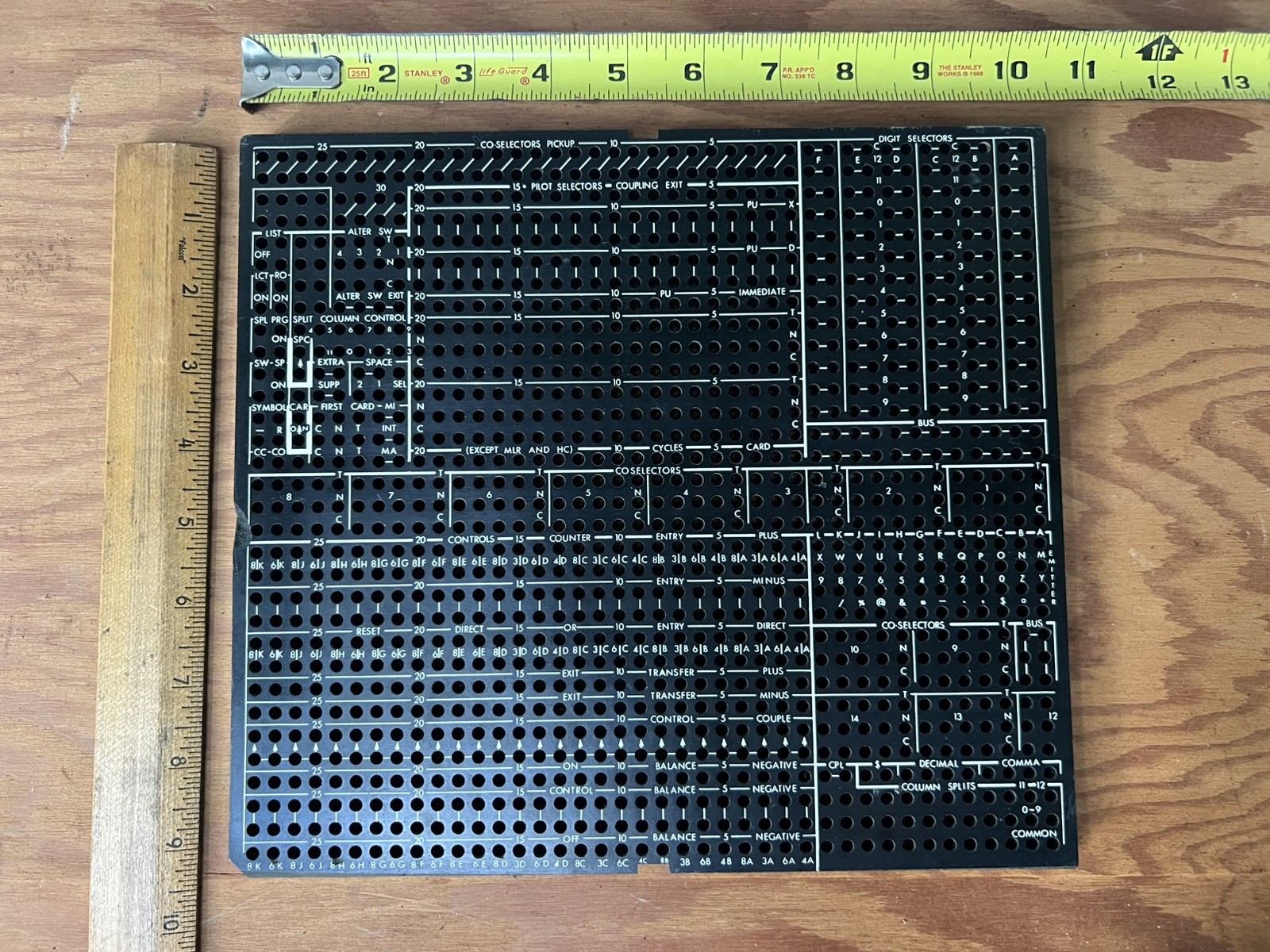 Vintage IBM 407-8-9  Accounting Machine Plugboard Control Panel