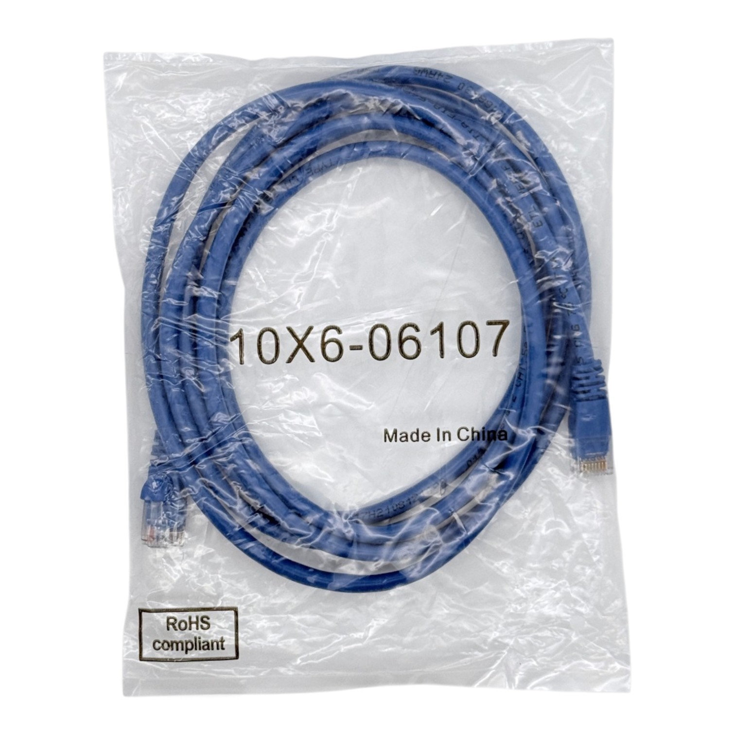 7ft Cat5e Ethernet Patch Cable Blue Snagless RJ45 10X6-06107