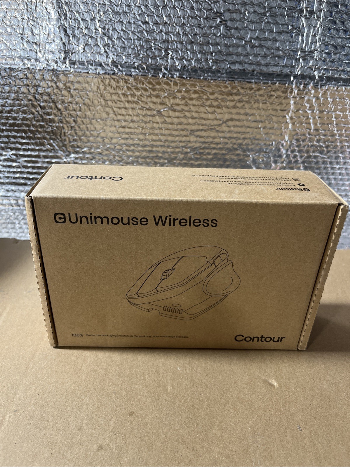 Contour Unimouse Wireless Right-Hand Ergonomic Optical Mouse, Black