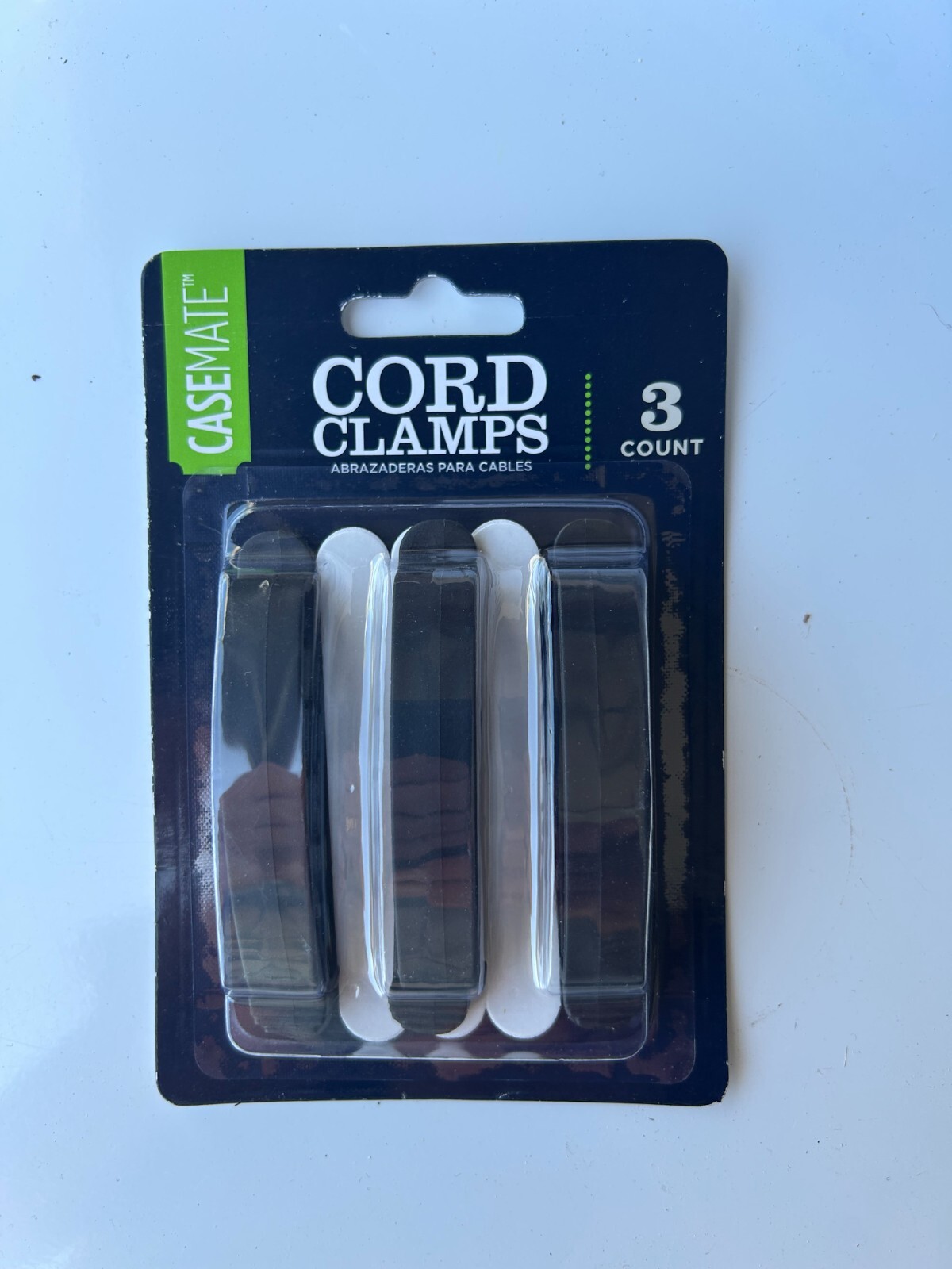 Casemate Cord Organizer for Cables Wires Adhesive Tape Black 12 Packs