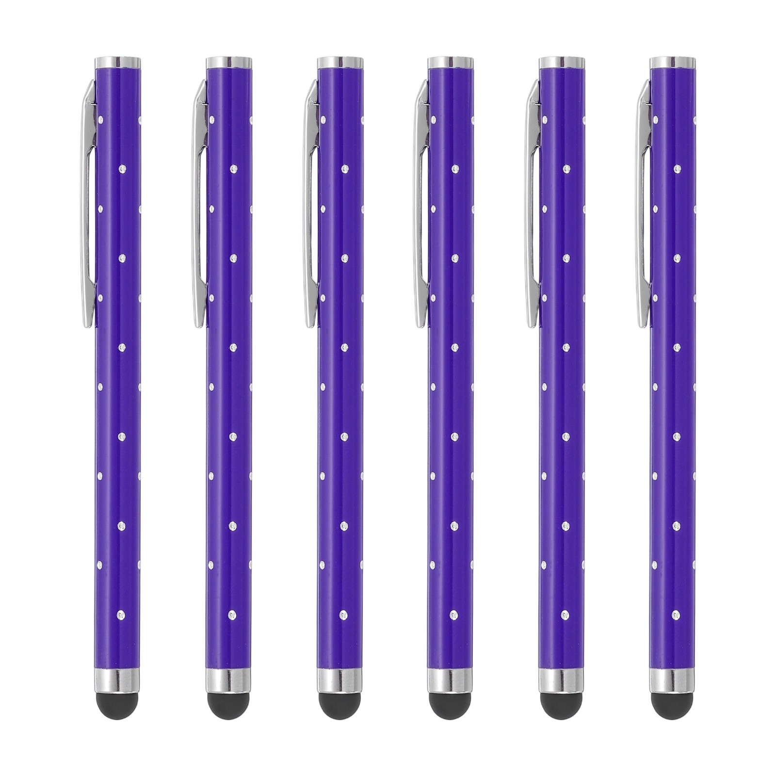6Pcs Bling Crystal Stylus Pens for Touch Screens Purple]
