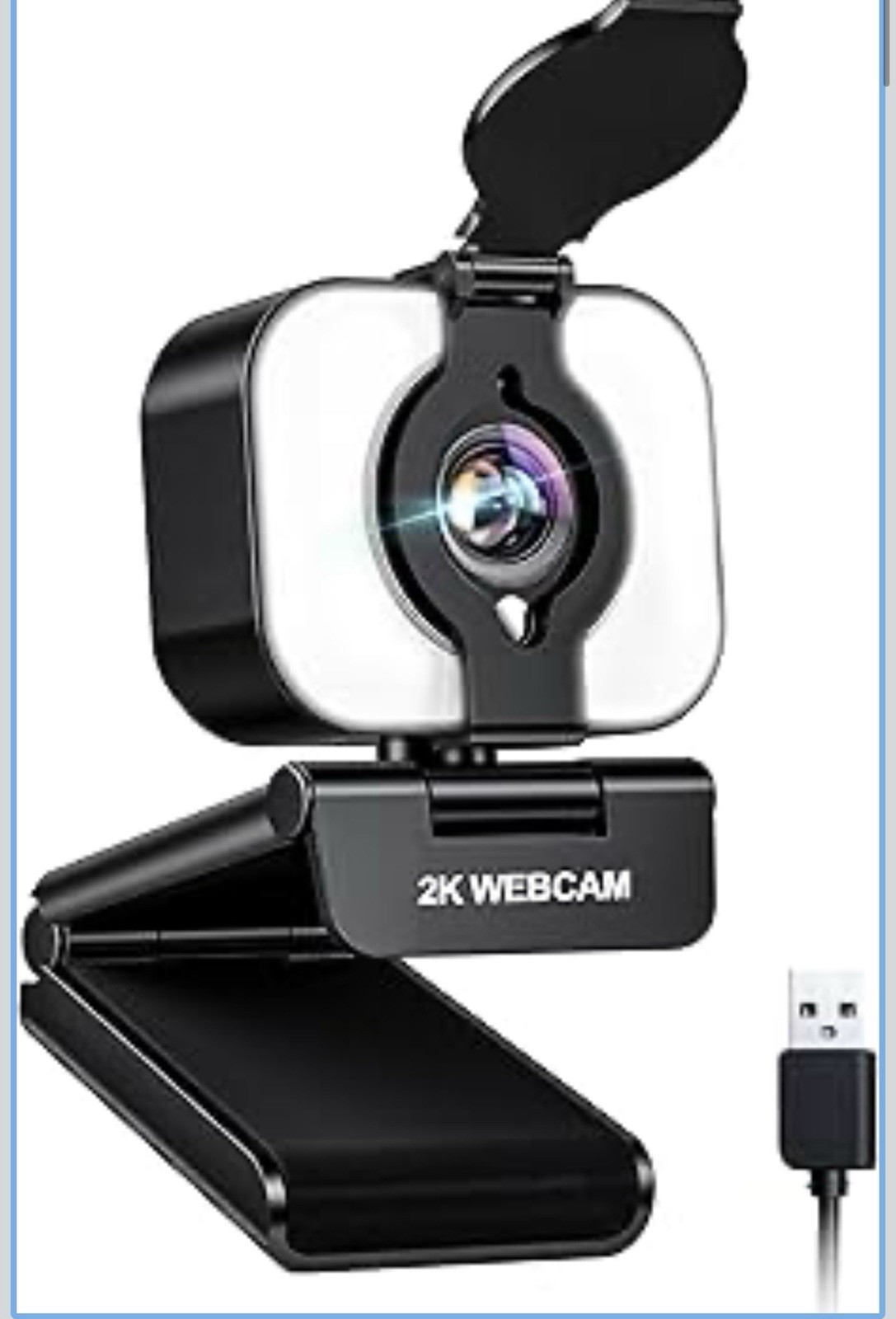 Atatat 2K QHD USB Webcam 2560x1440 30fps Autofocus Mic Privacy Clip-On