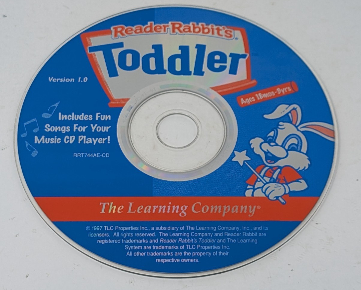 The Learning Company Reader Rabbit's Toddler Early Learning English CD PC Game