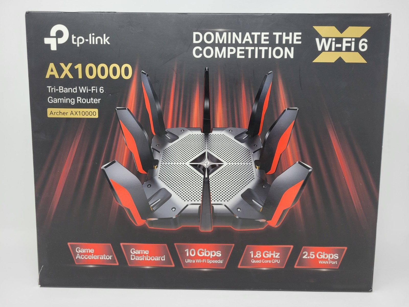 TP-Link Tri-Band Wi-Fi 6 Gaming Router Archer AX10000 - NEW, Open Box