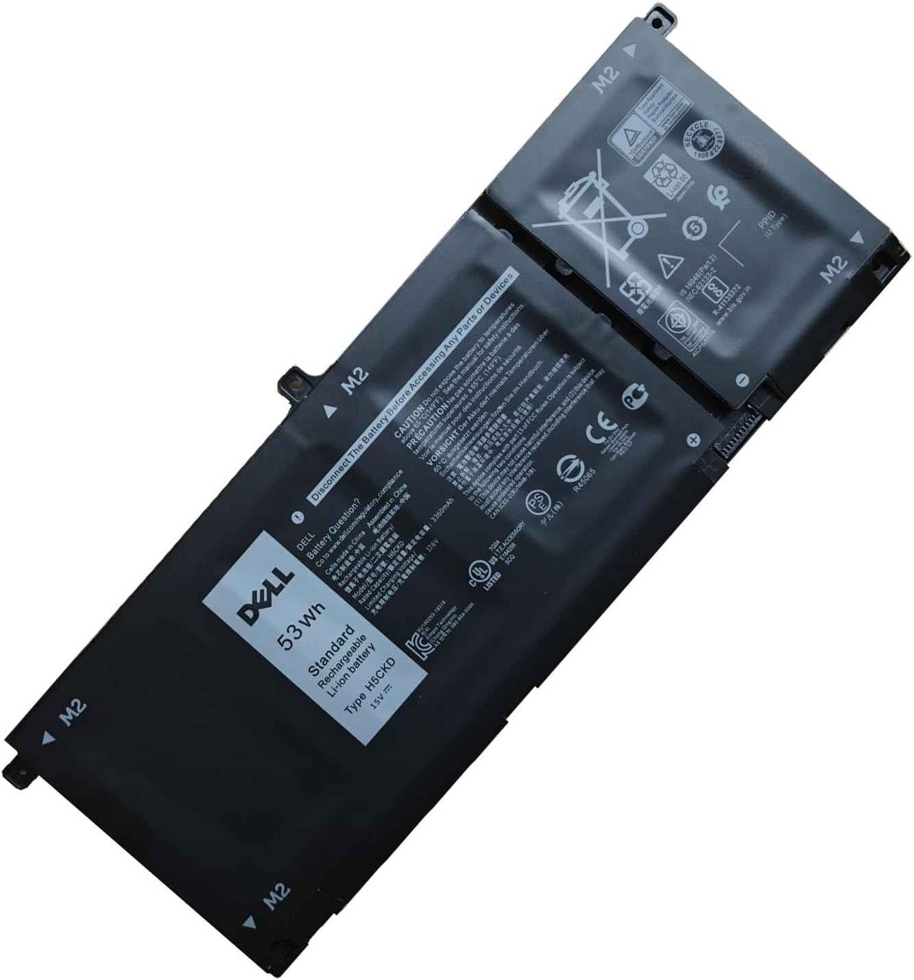 Genuine 53Wh H5CKD Battery For DELL TXD03 Inspiron 5406 7405 7306 7500 2-in-1