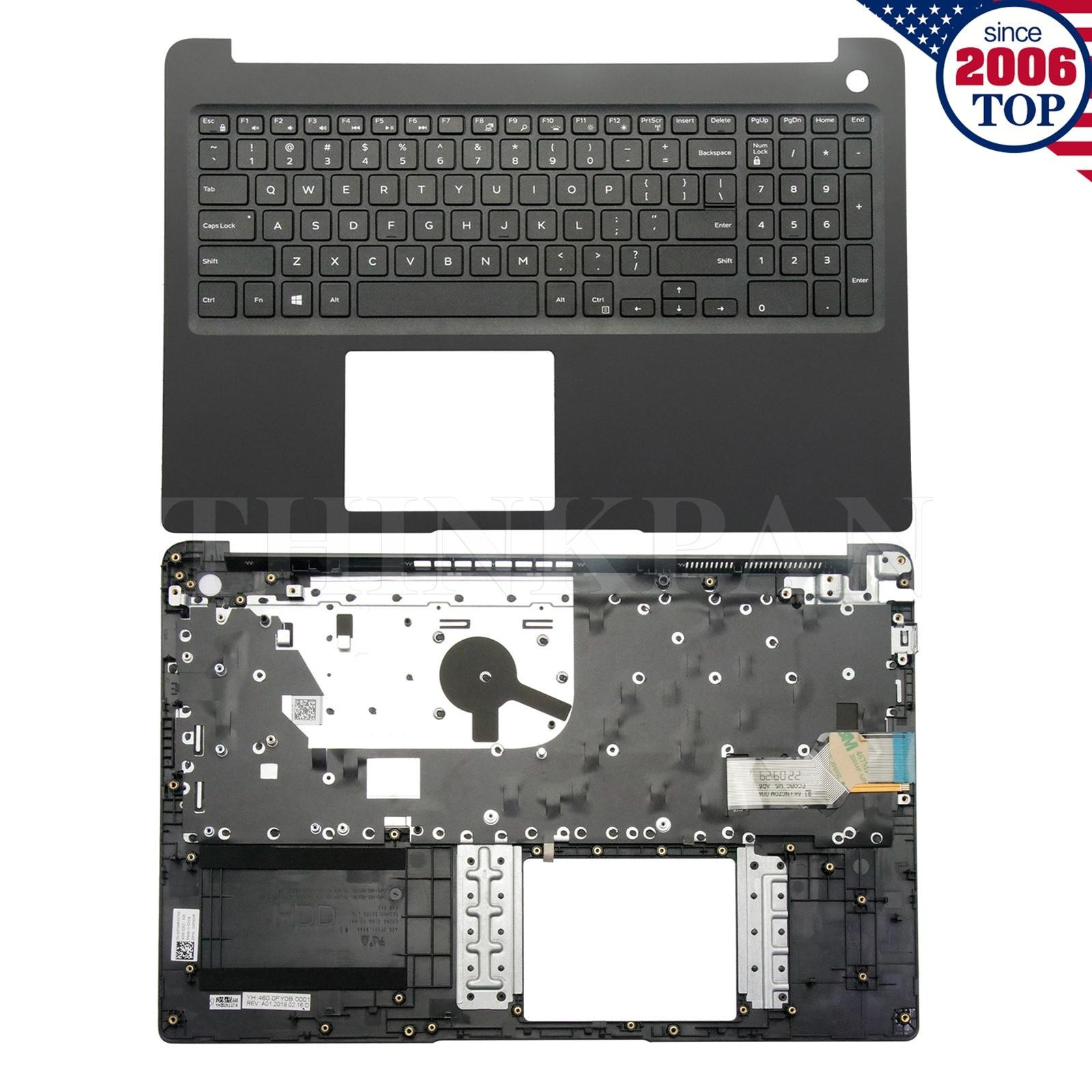 New Dell Latitude 3500 Palmrest Top Cover Case Backlit Keybaord 0XPXMR Black US