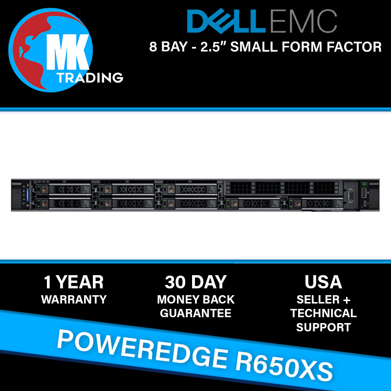 Dell PowerEdge R650xs 8B SFF 1U Server -V1- Choose CPUs/RAM/Drives - Wholesale