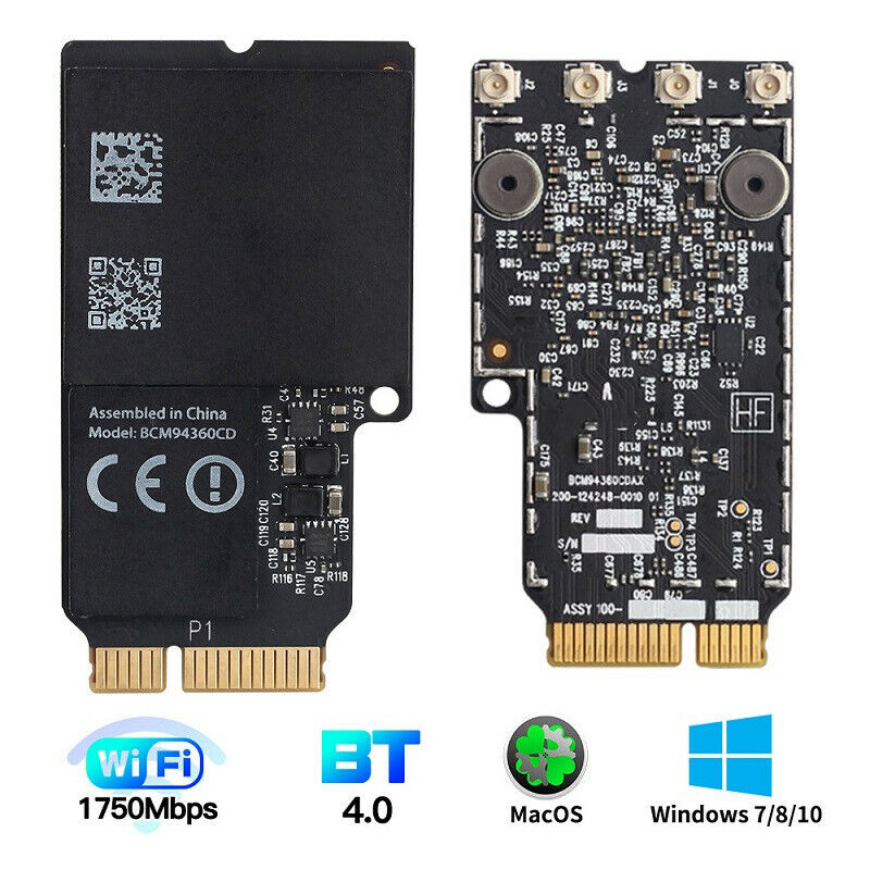 For MacOS Hackintosh BCM94360CD 802.11ac BT 4.0 Mini PCI-E Wireless Network Card