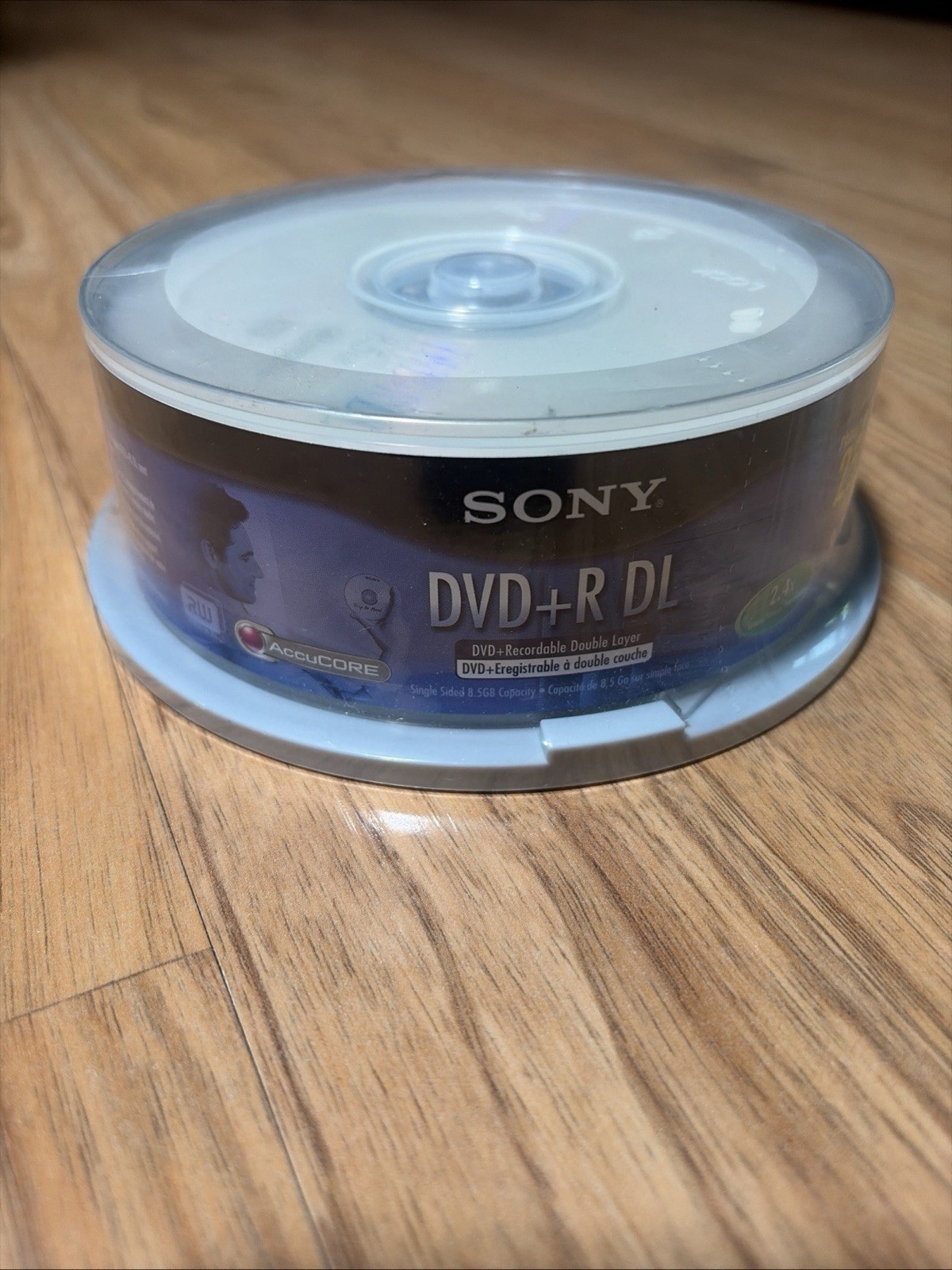 25pk Sony DVD+R Double Layer 2.4-8x Blank Discs 8.5 GB, New & Factory Sealed