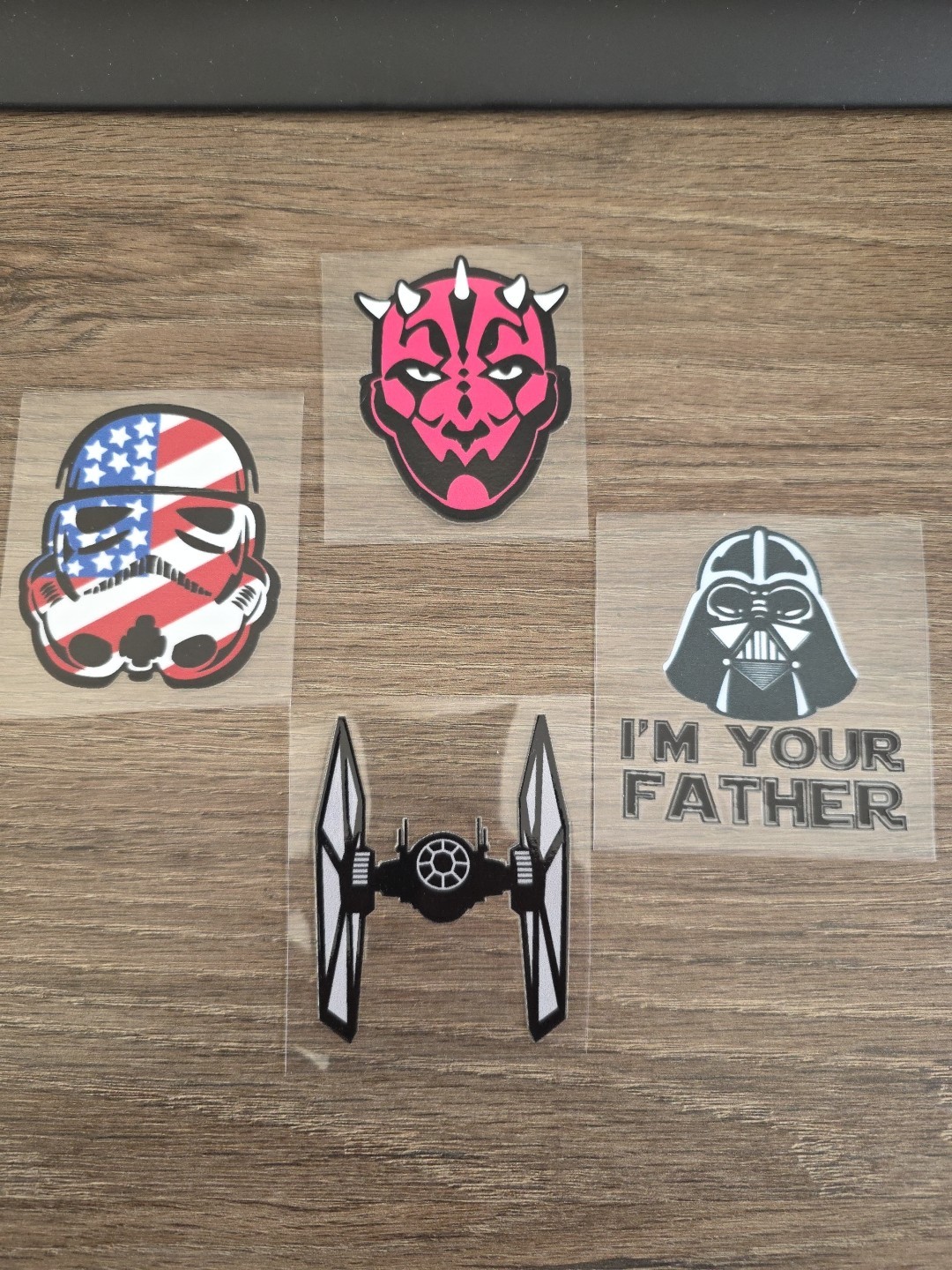 Star Wars Decal Bundle 4pc Raised UV DTF Full Color 3in Sizes