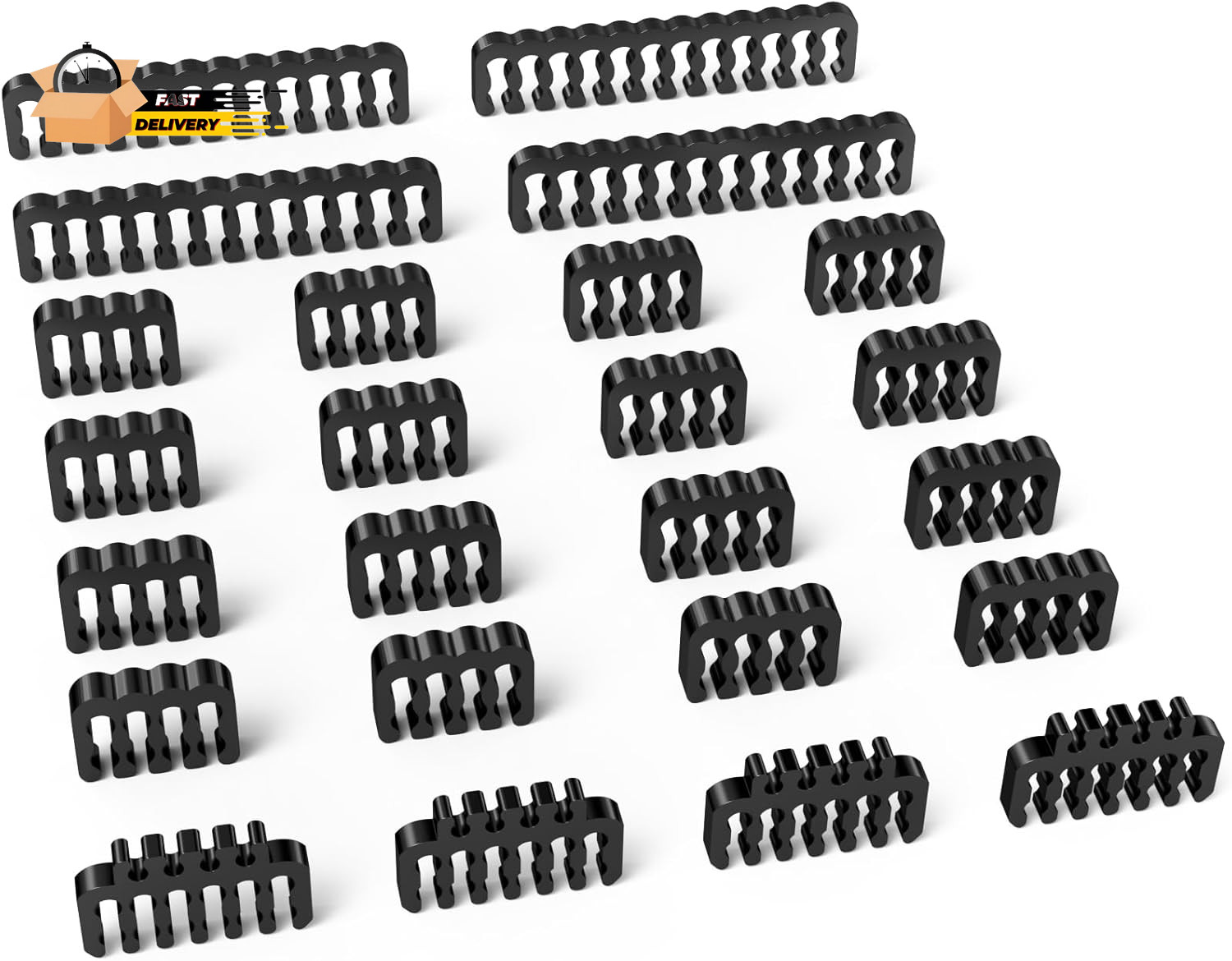 PC Cable Comb,Psu Cables Combs Kit for Extension Cable Management 24 PCS