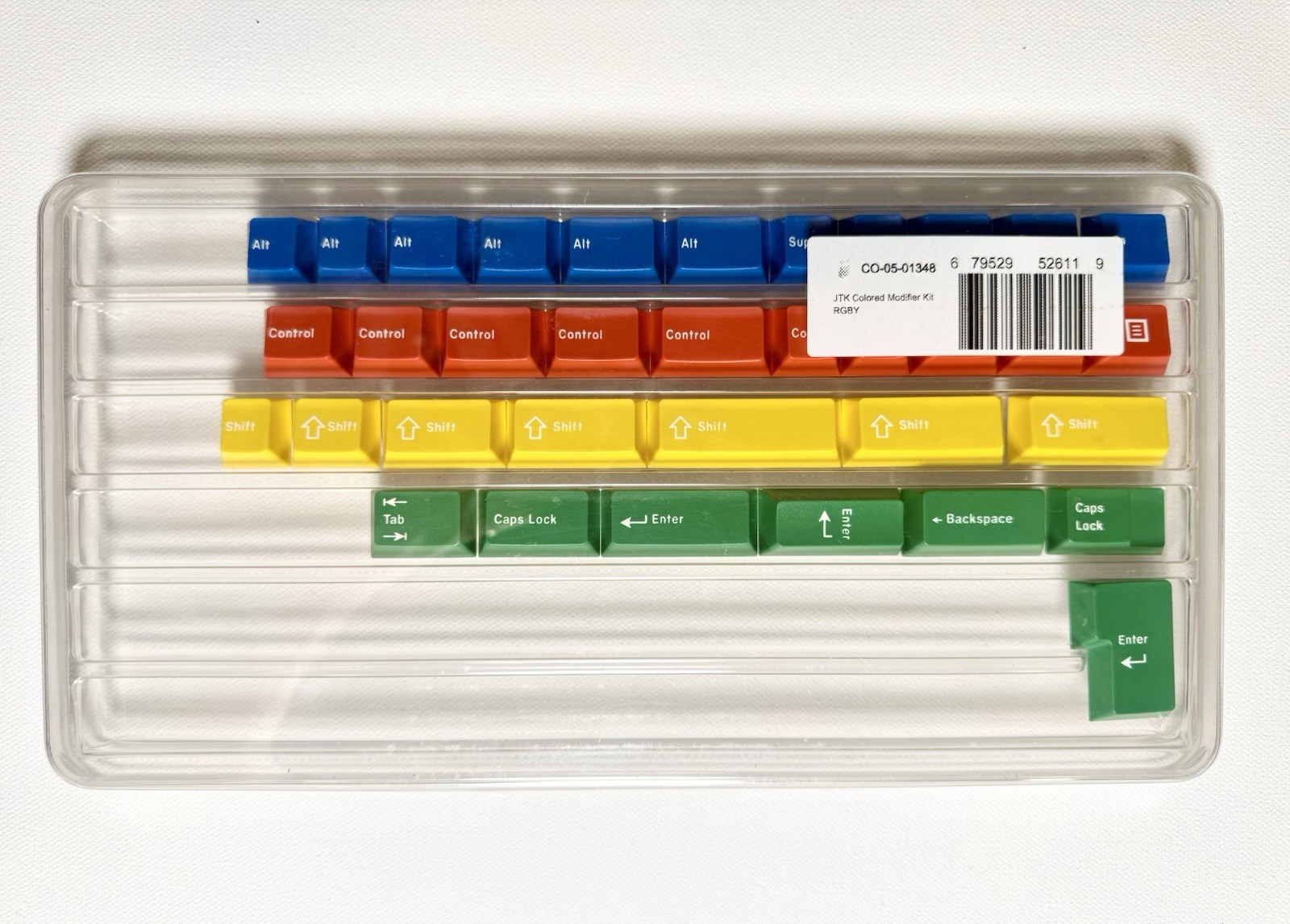 JTK Colored Modifier Kit RGBY Cherry Profile MX Mechanical Keyboard Keycaps New