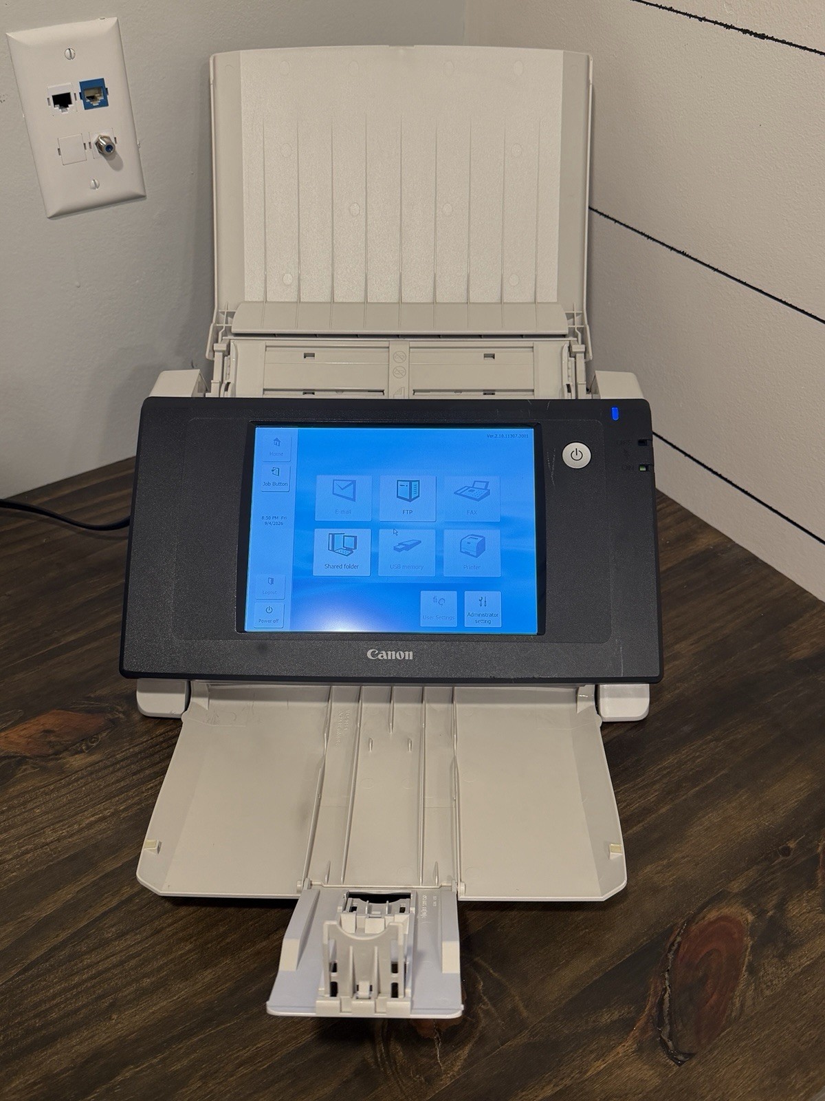 Canon ImageFormula ScanFront 300 Network Scanner M111041 + AC Adaptor As-Is