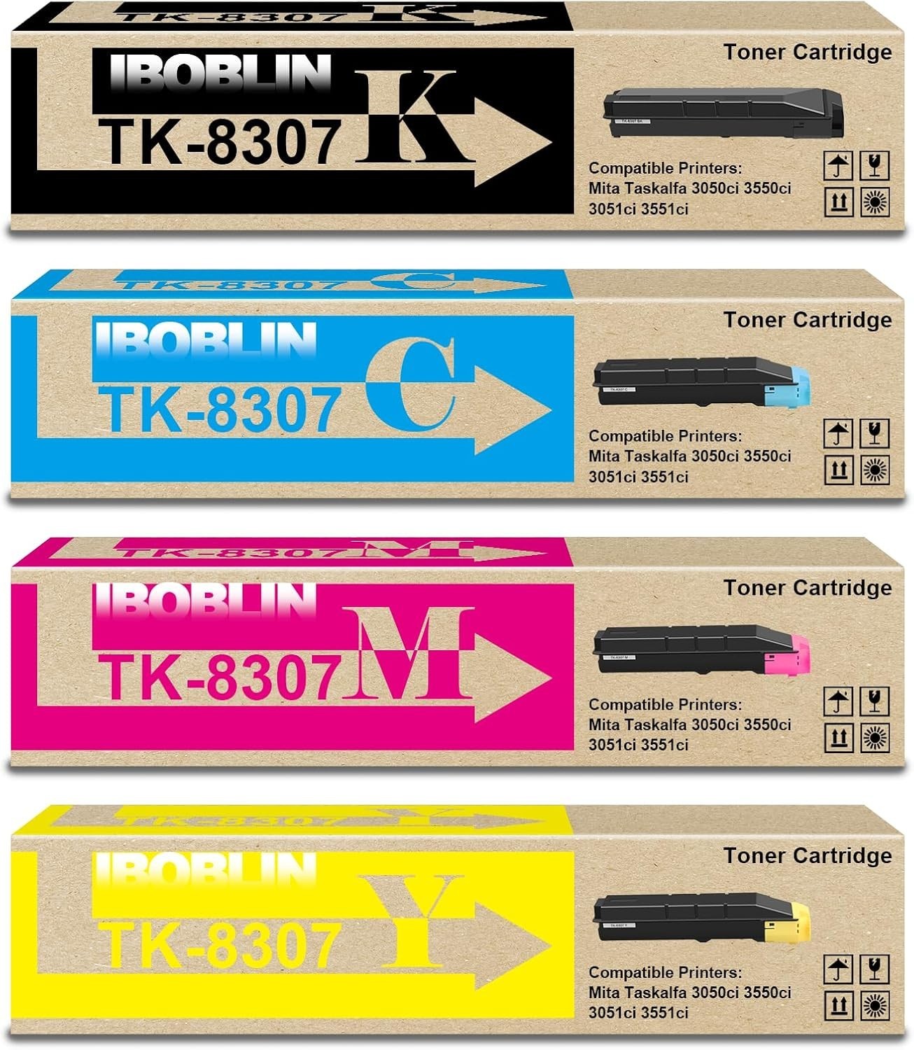 High Yield TK-8307 TK8307 Toner Cartridge Replacement for Kyocera TK-8307K TK-83