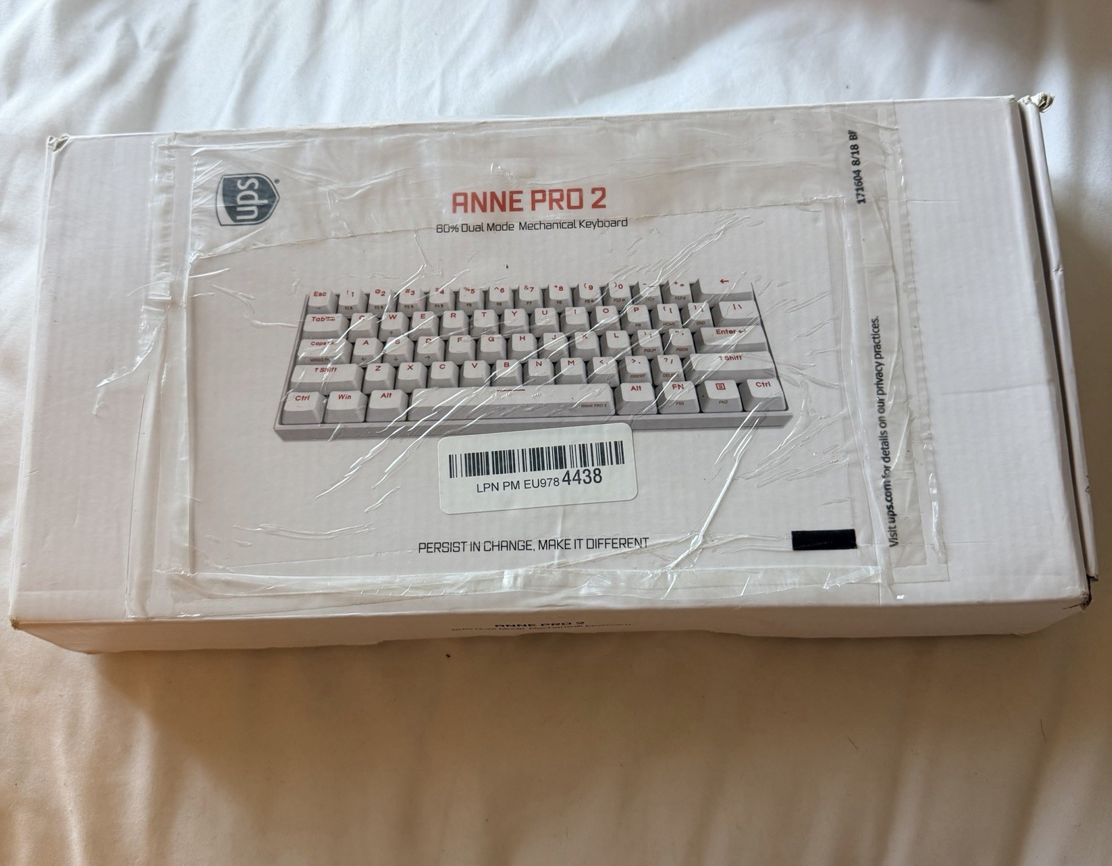 Anne Pro 2 60% Keyboard Kailh BOX Red Switch, White