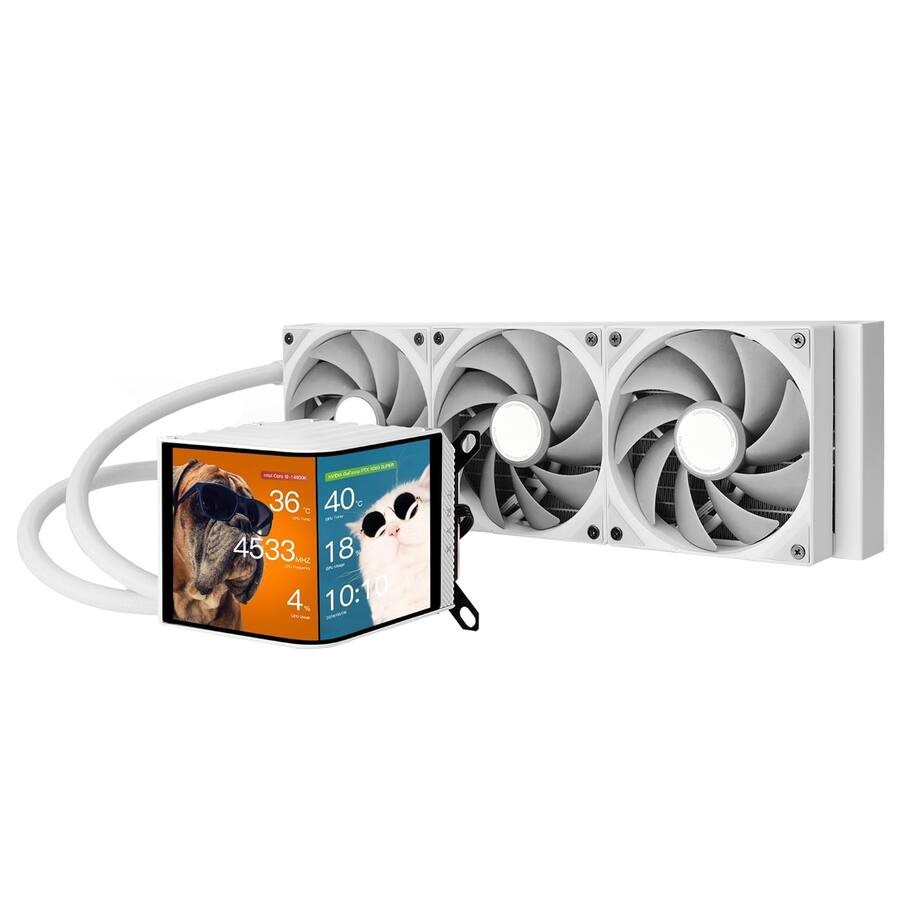 TRYX - L-P360N-DS3M-G0W Panorama 360 Anamorphic Display Custom AIO Cooler