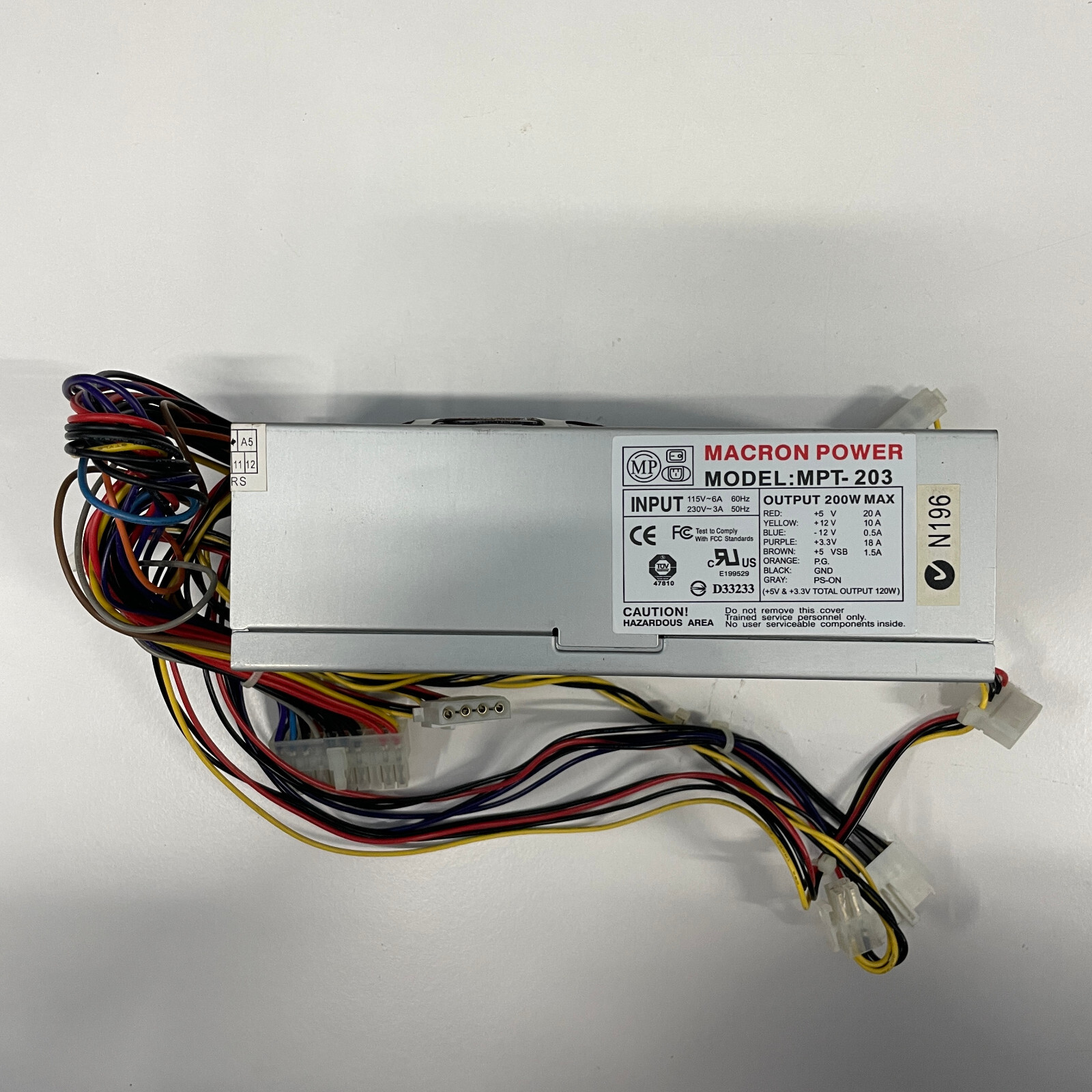 Macron Power MPT-203 200W Power Supply