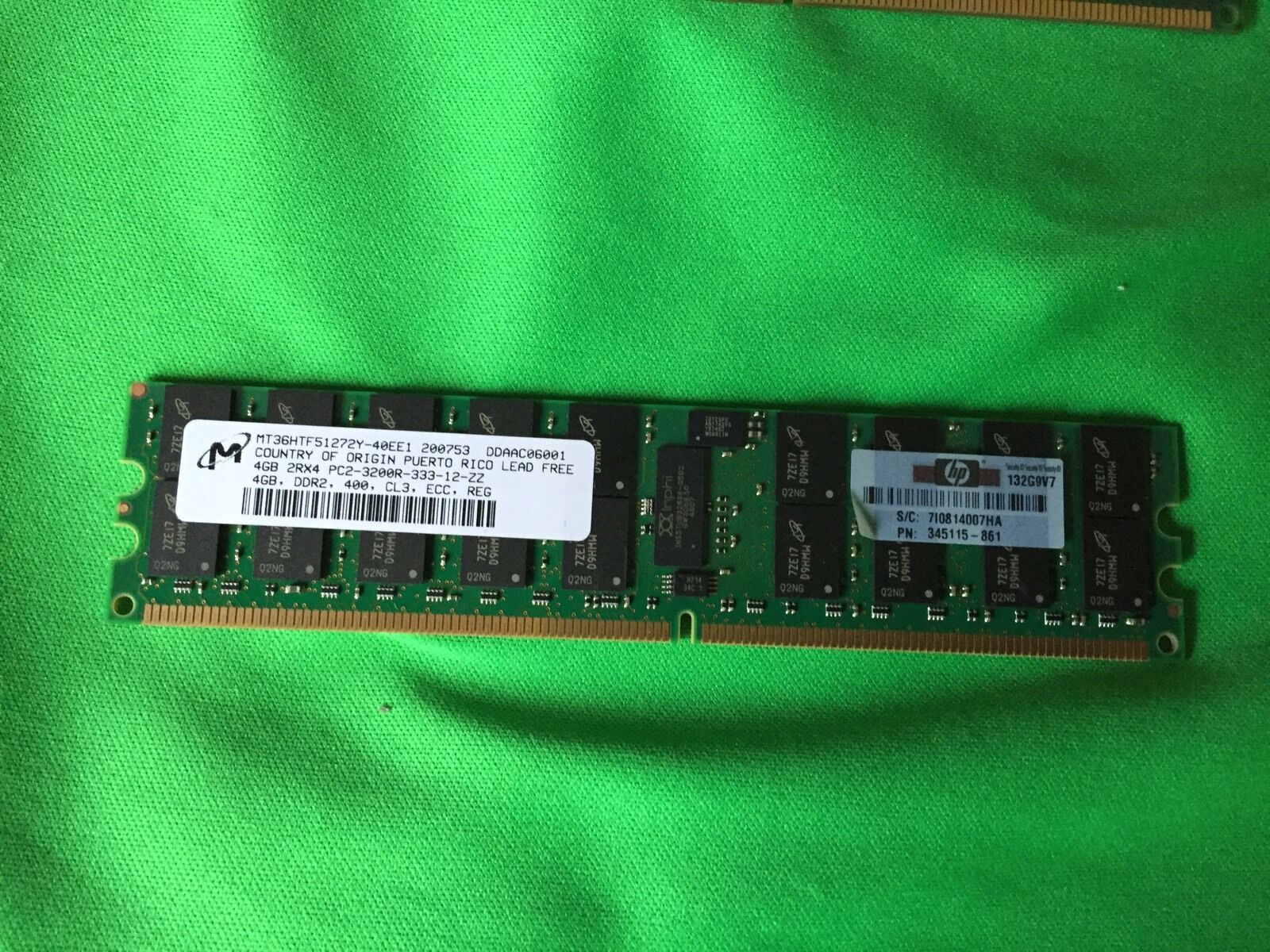 345115-861 HP 4GB PC2-3200 DDR2 2X4GB -MEM ~~~ 345115-061