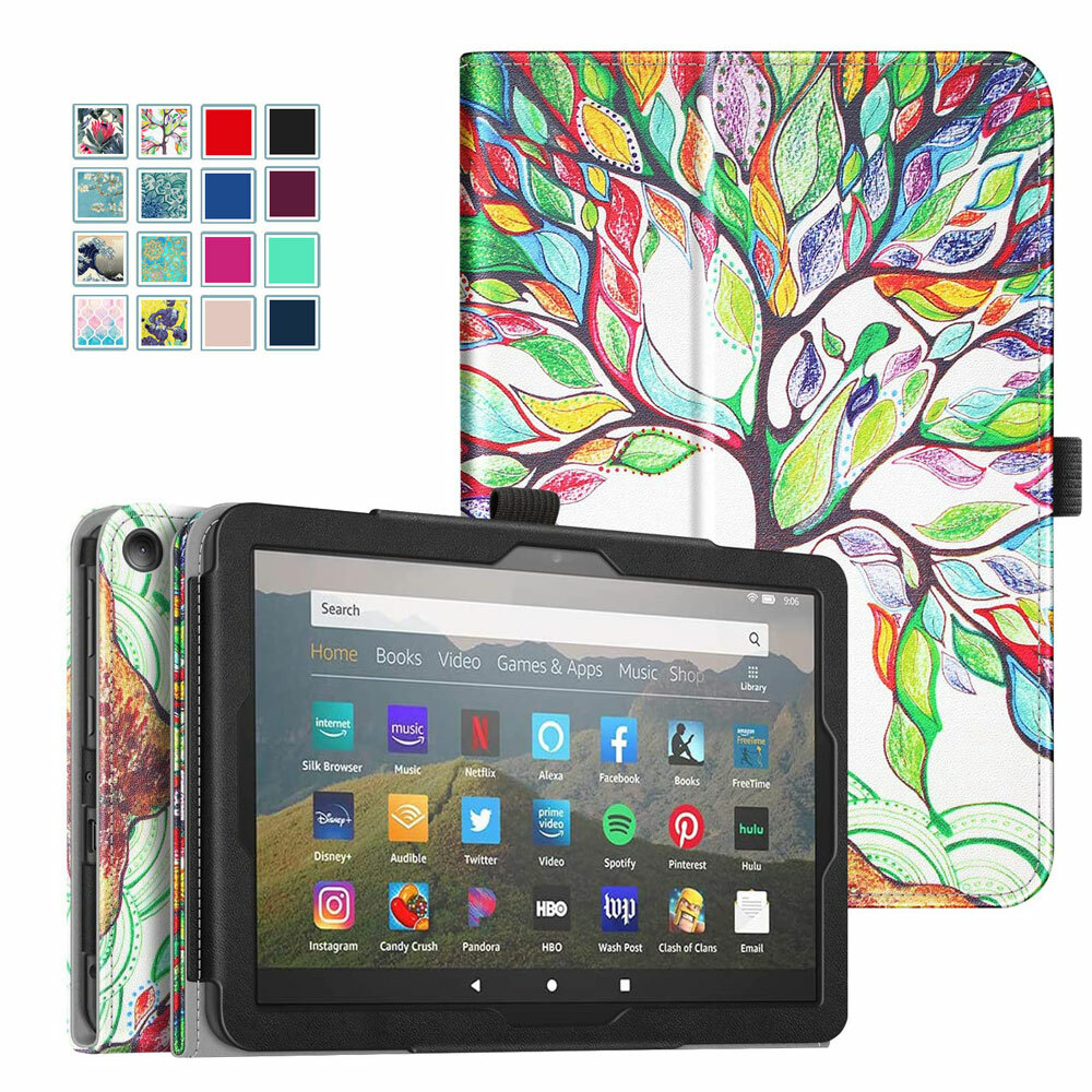 Folio Case for All-New Amazon Fire HD 8 / HD 8 Plus 2024 Tablet Slim Stand Cover