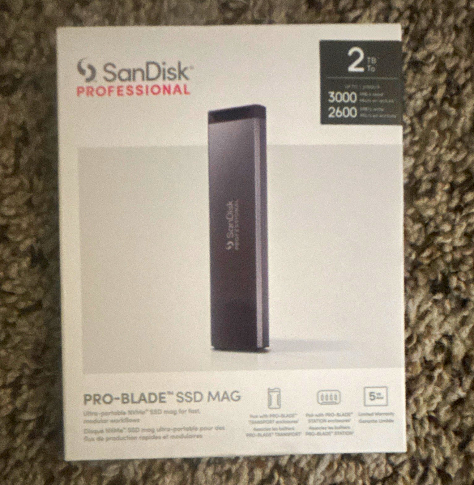 SanDisk Professional PRO-BLADE SSD MAG 2TB External SSD Black 3000MB/s