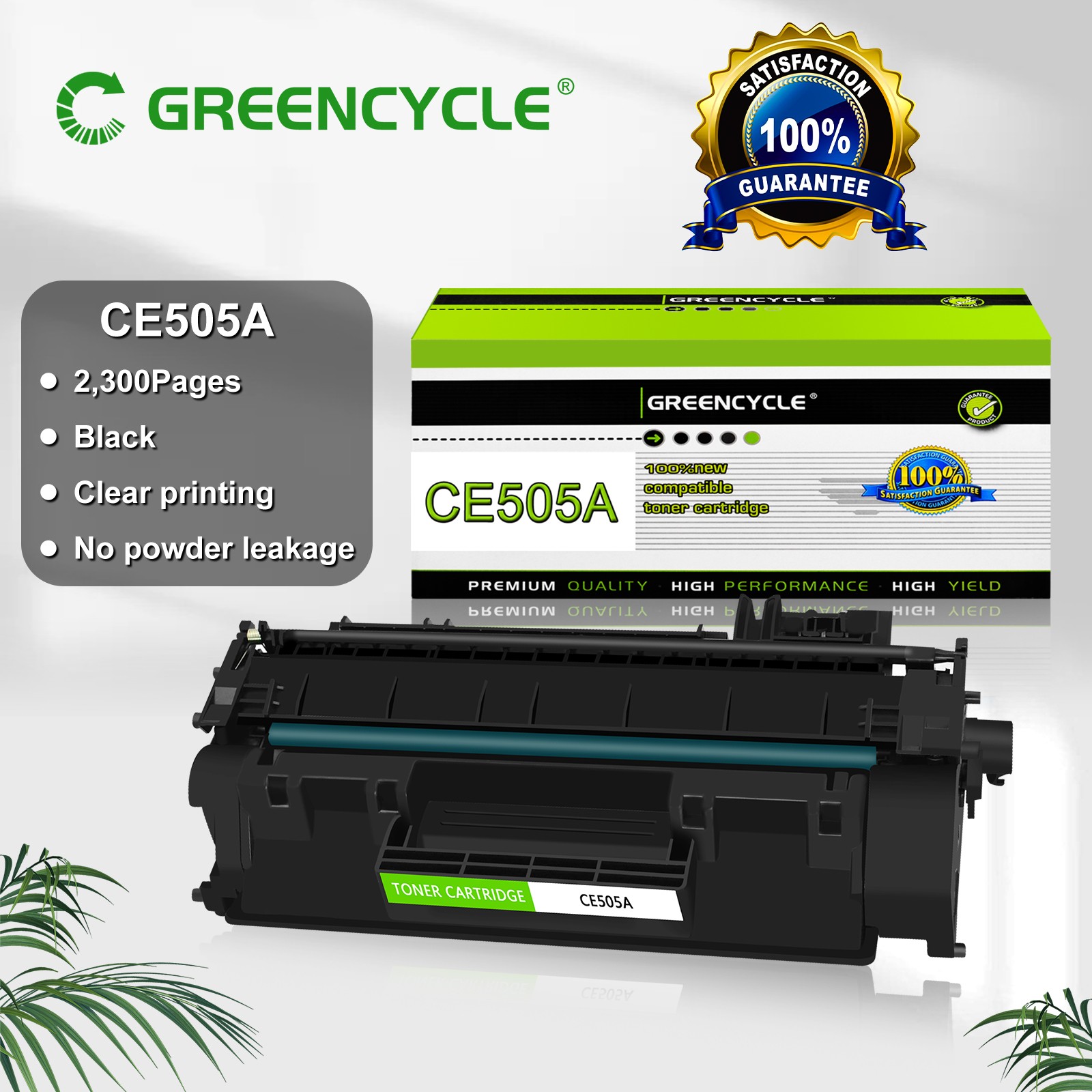 1PK CE505A Toner Cartridge Compatible for HP 05A Laserjet P2055dn P2035n P2035